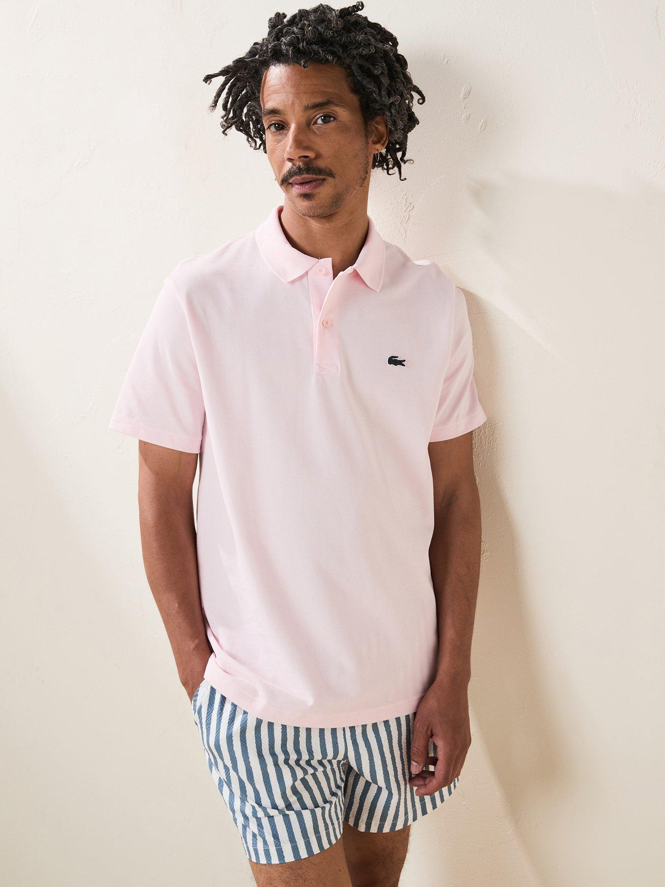 undefined Regular Fit Cotton Blend Ottoman Polo Shirt - Light Pink