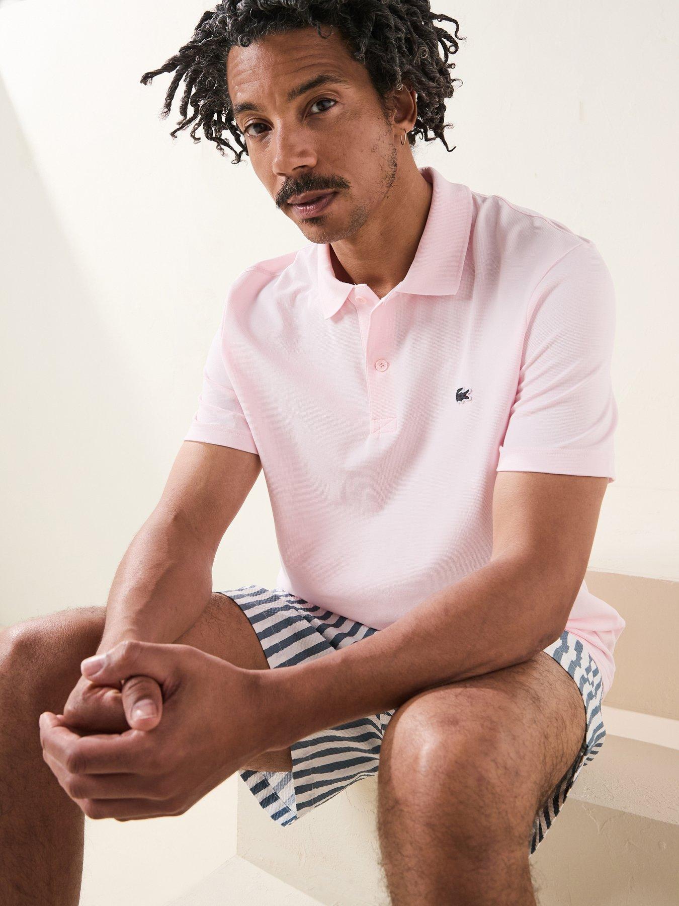  image of lacoste-regular-fit-cotton-ottoman-polo-shirt-light-pink