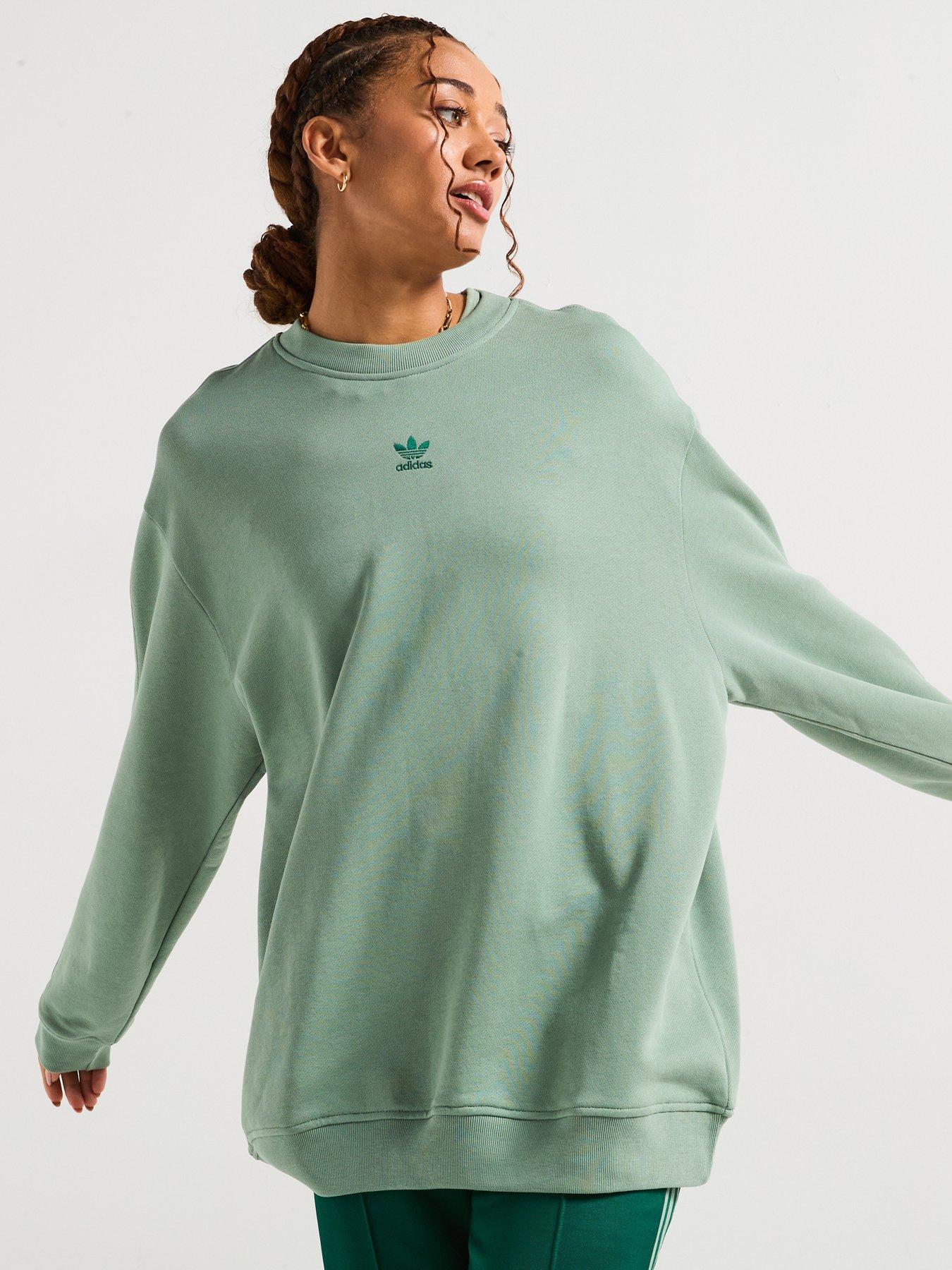 undefined Women's Essentials Oversized French Terry Sweatshirt - Silver Green