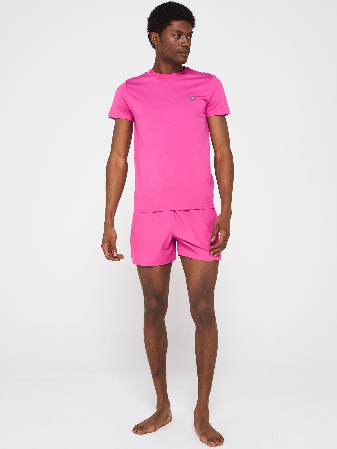 Image 3 of 4 of Lacoste Quick Dry Swim Shorts - Pink