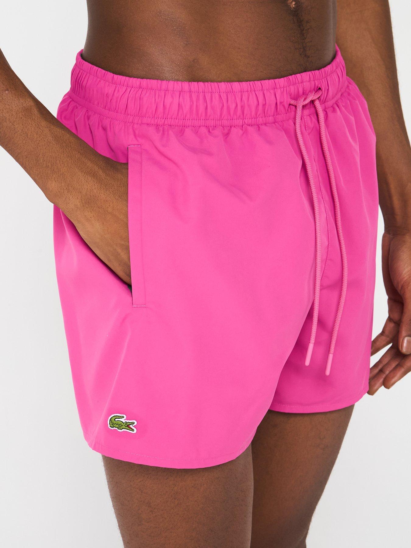 Image 4 of 4 of Lacoste Quick Dry Swim Shorts - Pink