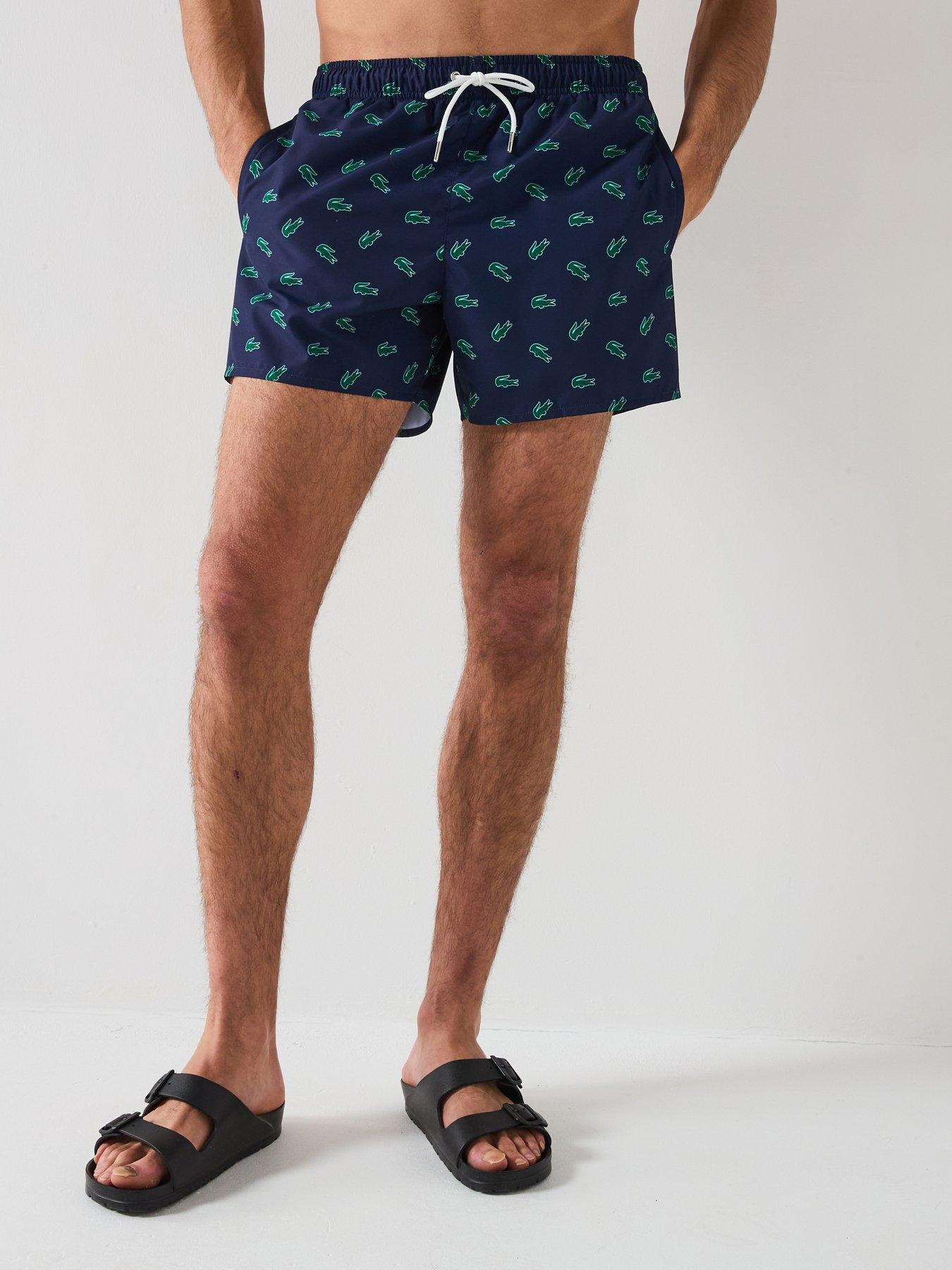undefined Lacoste Croc Print Swim Shorts - Navy