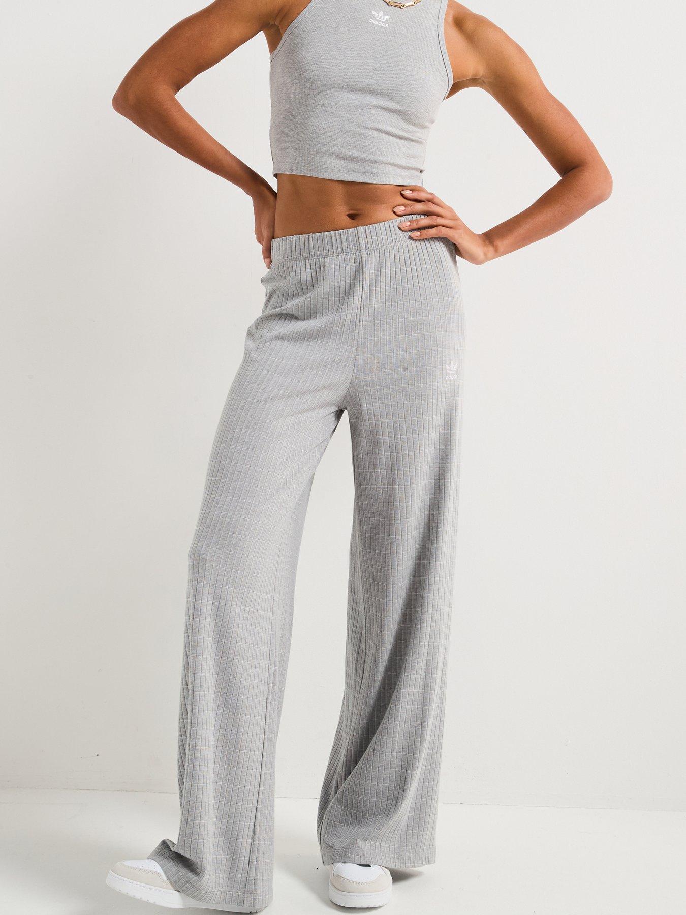 undefined Womens Essentials Wide Rib Pants - Grey