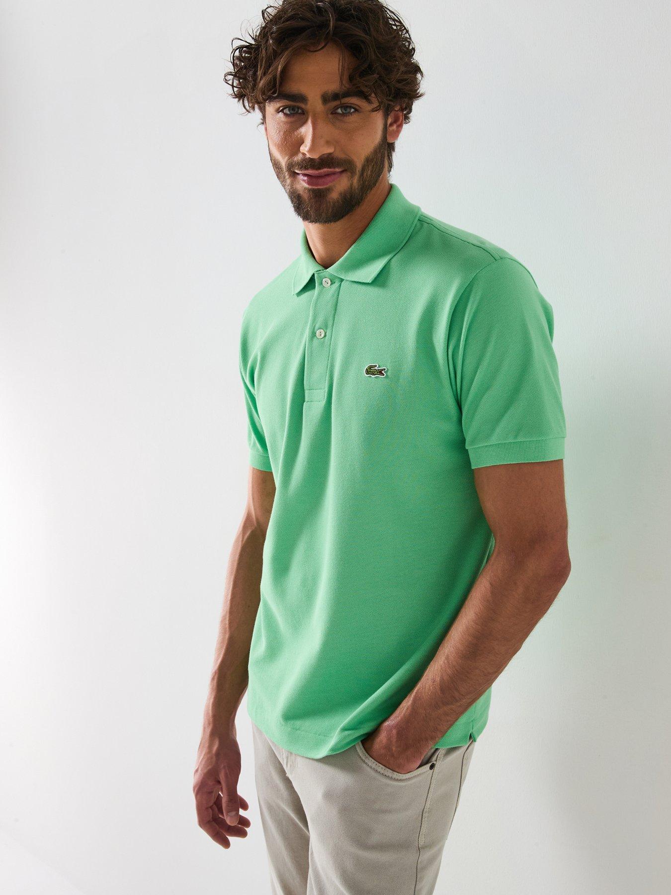 Image 1 of 5 of Lacoste Classic Fit L1212 Cotton Piqu&eacute; Polo Shirt - Light Green