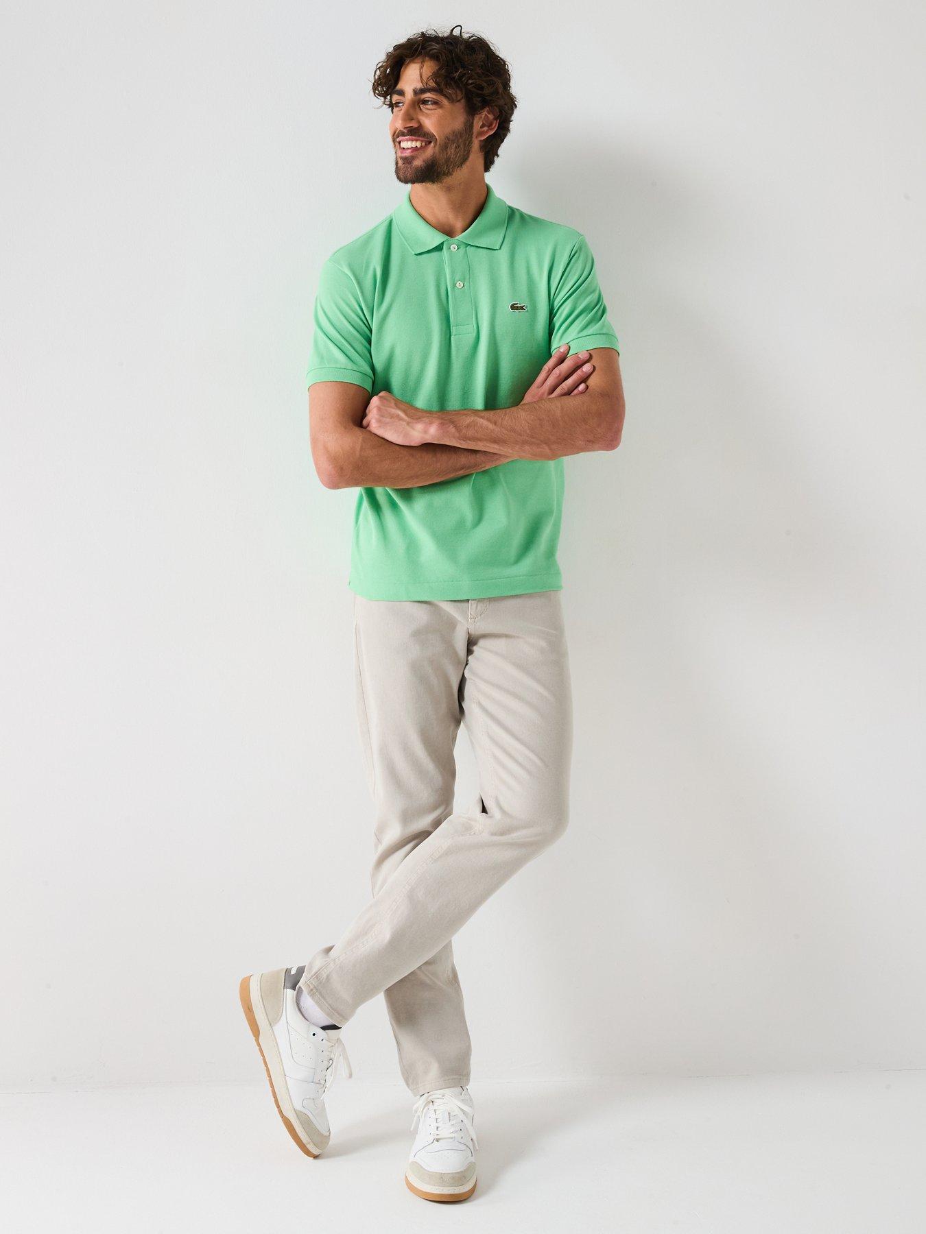Image 3 of 5 of Lacoste Classic Fit L1212 Cotton Piqu&eacute; Polo Shirt - Light Green