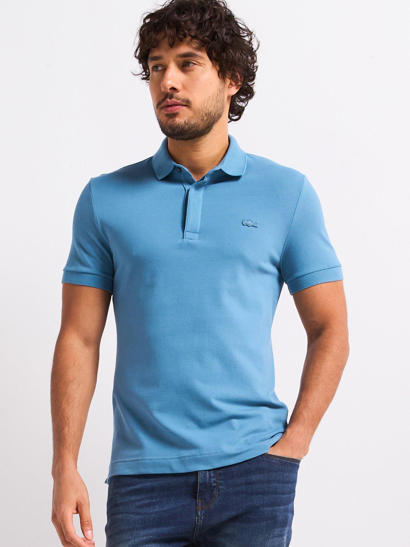 undefined Regular Fit Paris Stretch Piqué Polo Shirt - Blue