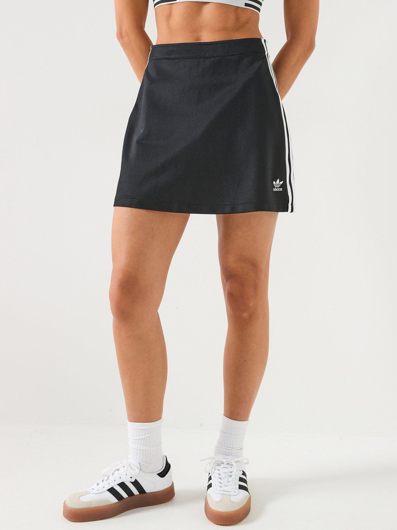 adidas Originals: Women's 3-Stripes Mini Skirt - Black/White