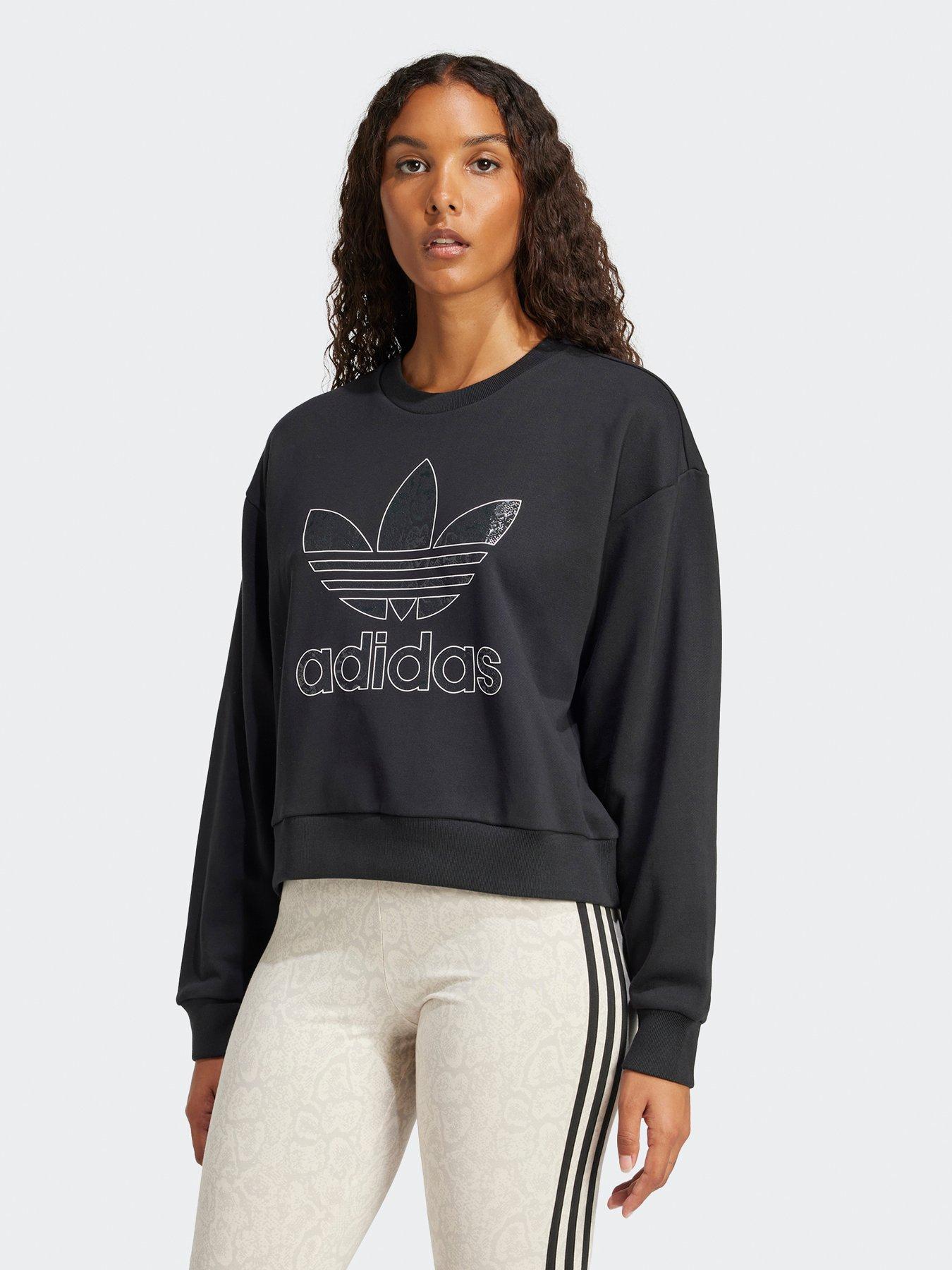adidas Originals Womens Snake Crew Sweatshirt Black Very