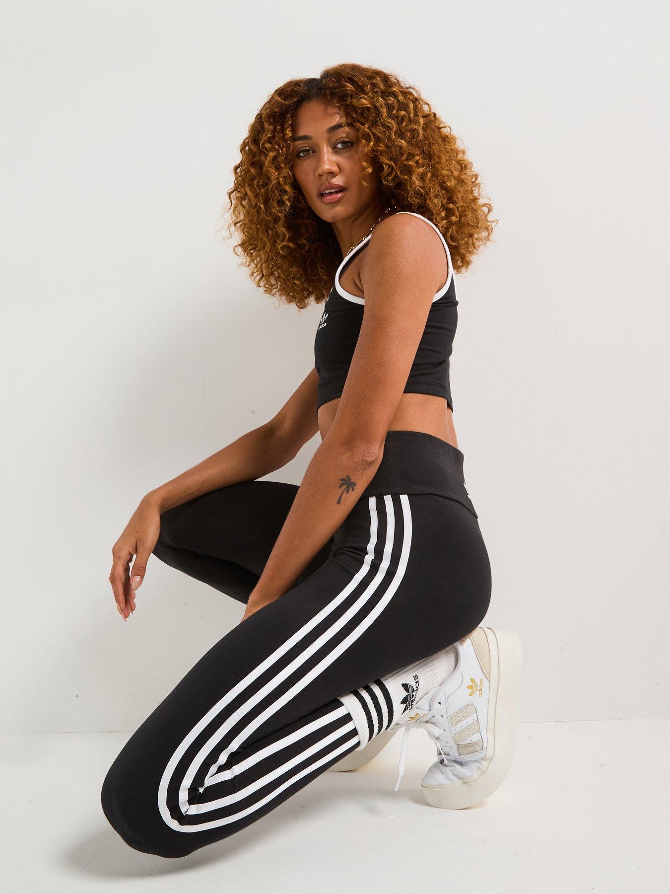 Image 5 of 6 of adidas Originals Womens 3-stripes Leggings - Black