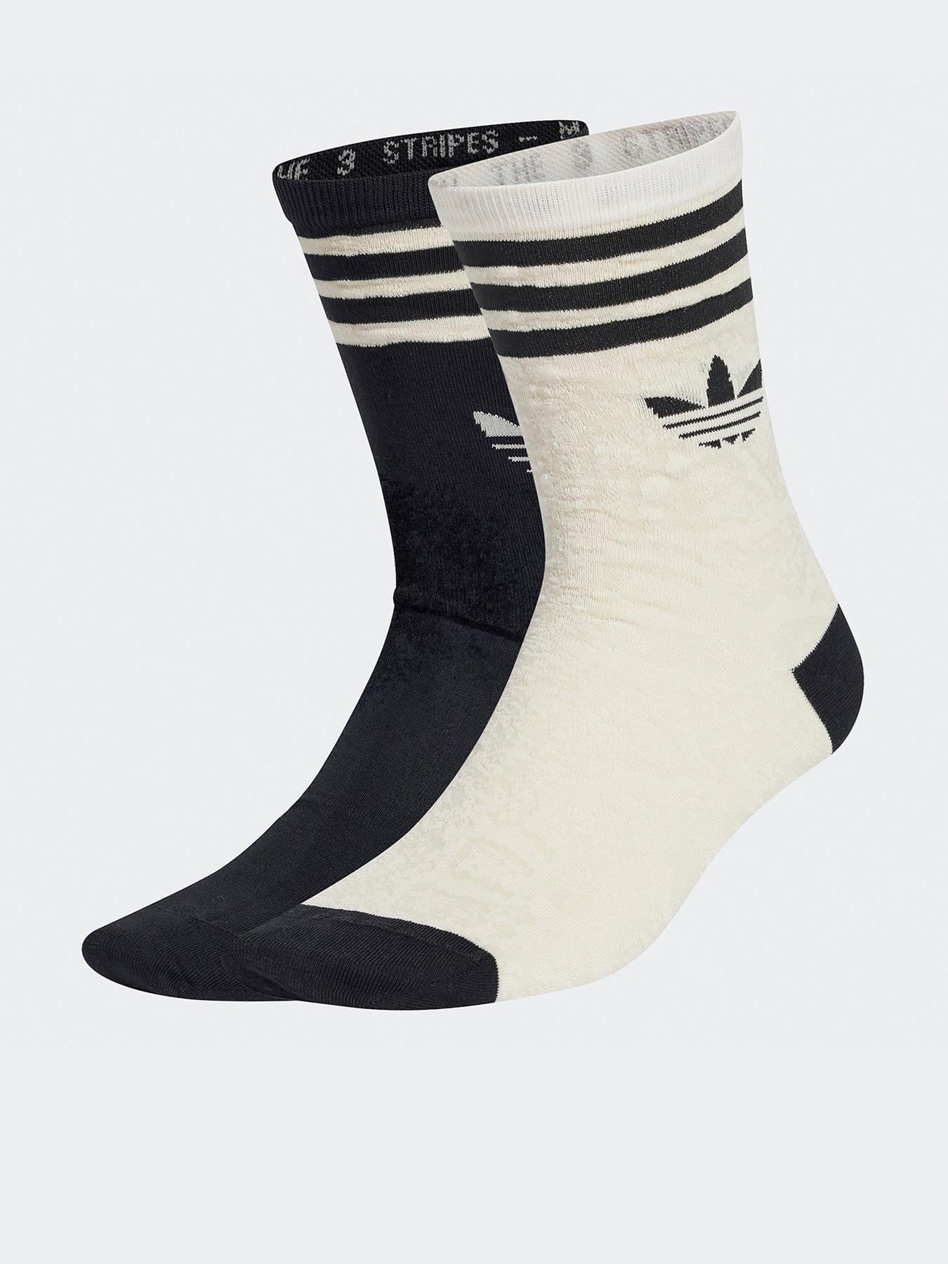 undefined Unisex Snake Crew Socks 2 Pairs - White