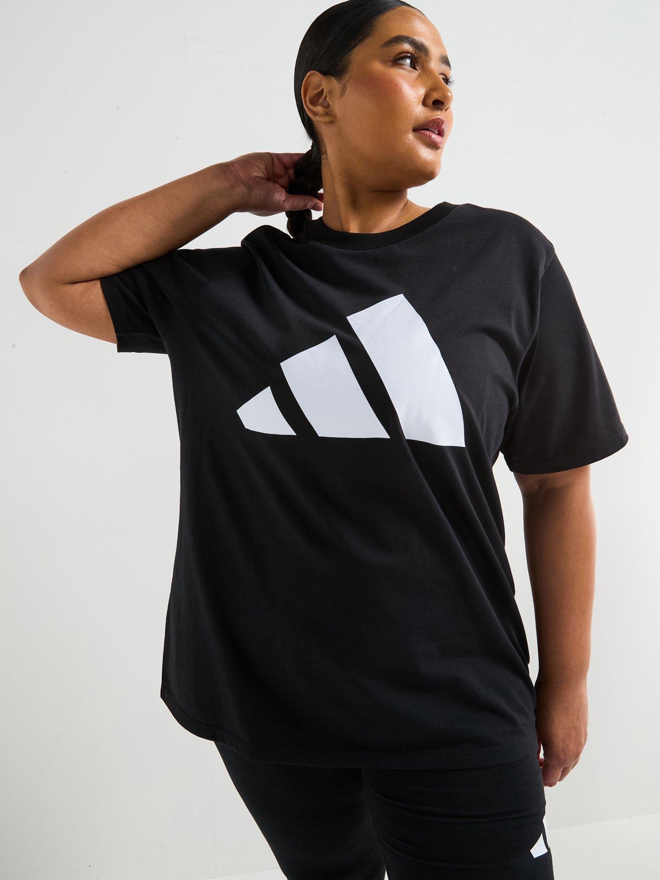 undefined Women's Plus Size Essentials Big Logo T-Shirt - Black