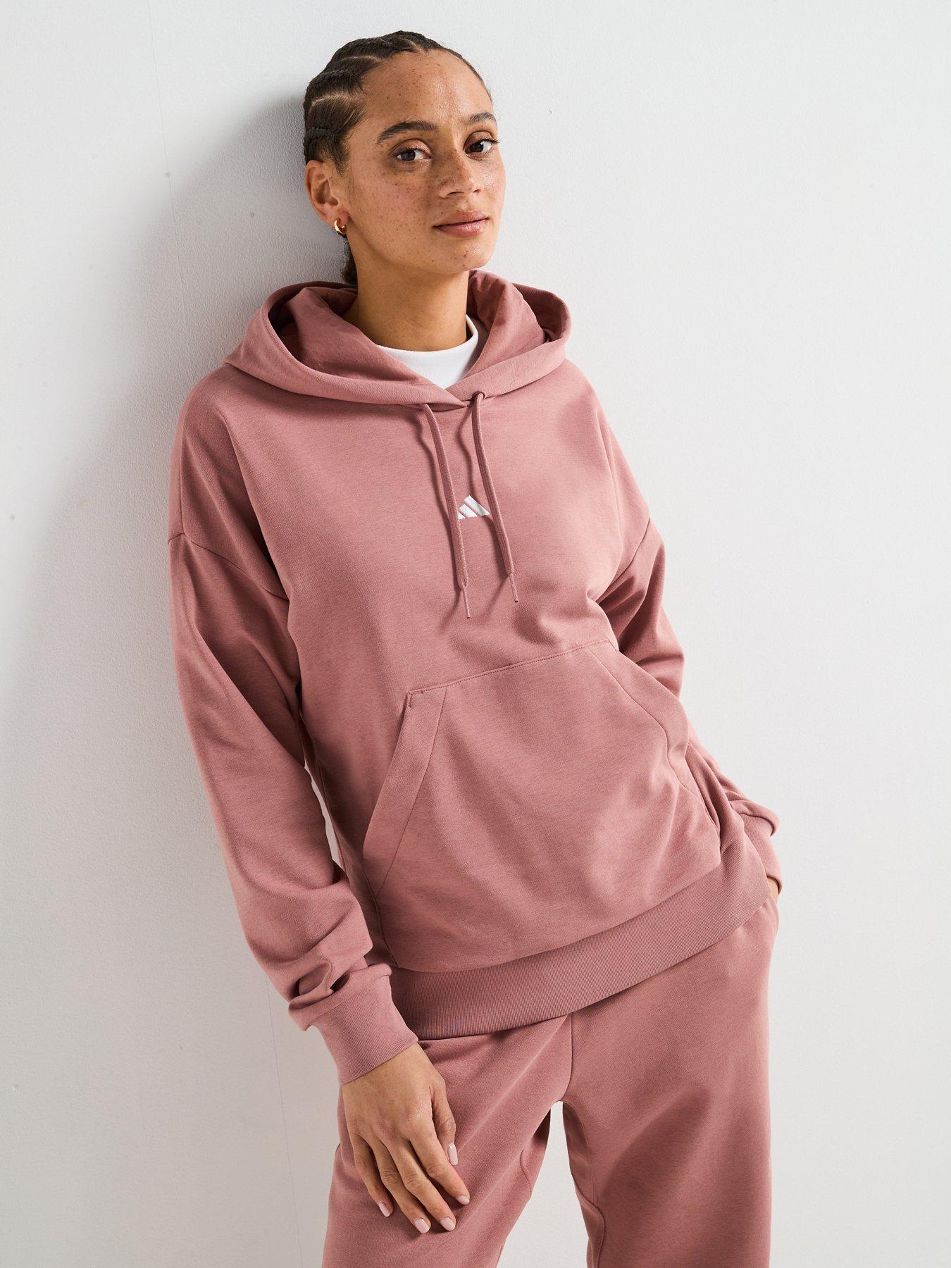 undefined Womens Essentials French Terry Hoodie- Pink