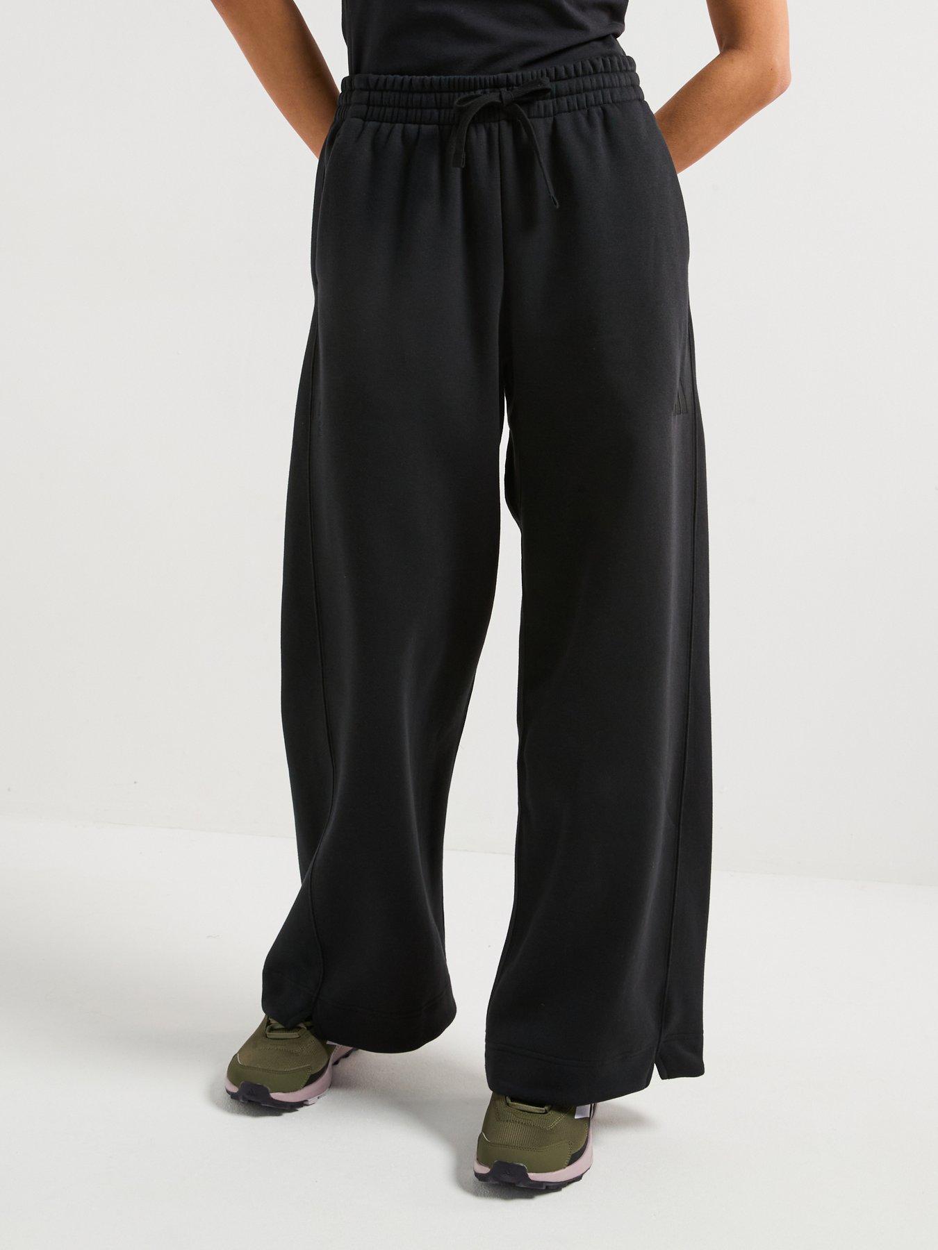 undefined Women's All SZN Fleece Wide-Leg Pants - Black