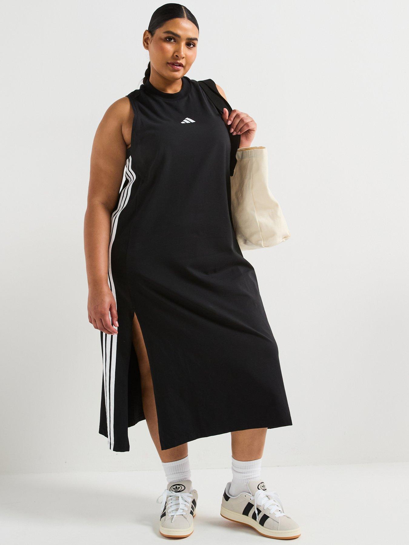 adidas Sportswear Womens Plus Size Essentials 3-stripes Dress