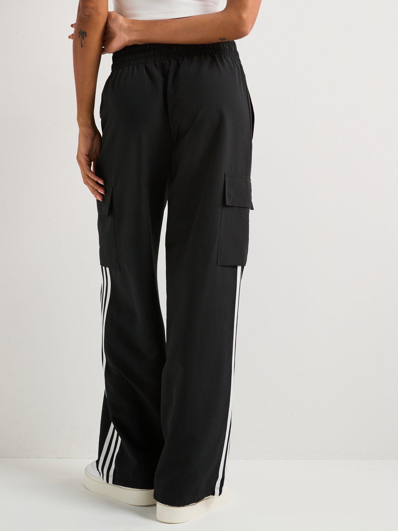 Image 2 of 6 of adidas Originals Womens 3-stripes Cargo Tracksuit Bottoms - Black