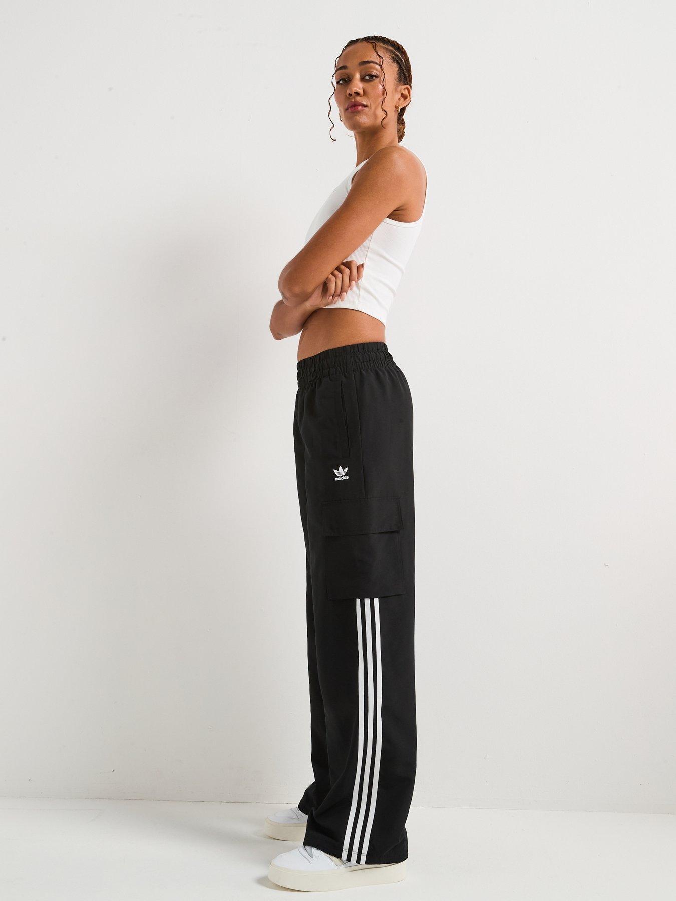 Image 5 of 6 of adidas Originals Womens 3-stripes Cargo Tracksuit Bottoms - Black