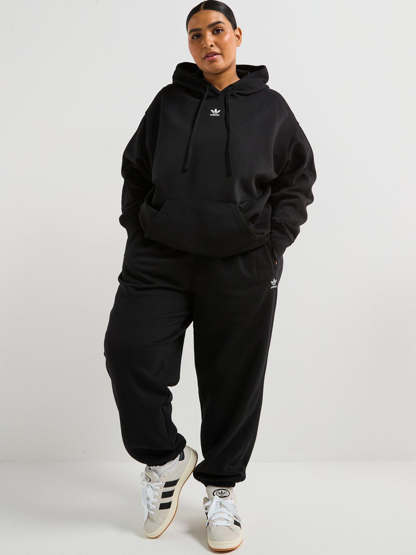 Image 3 of 6 of adidas Originals Womens Plus Size Essentials Fleece Joggers - Black