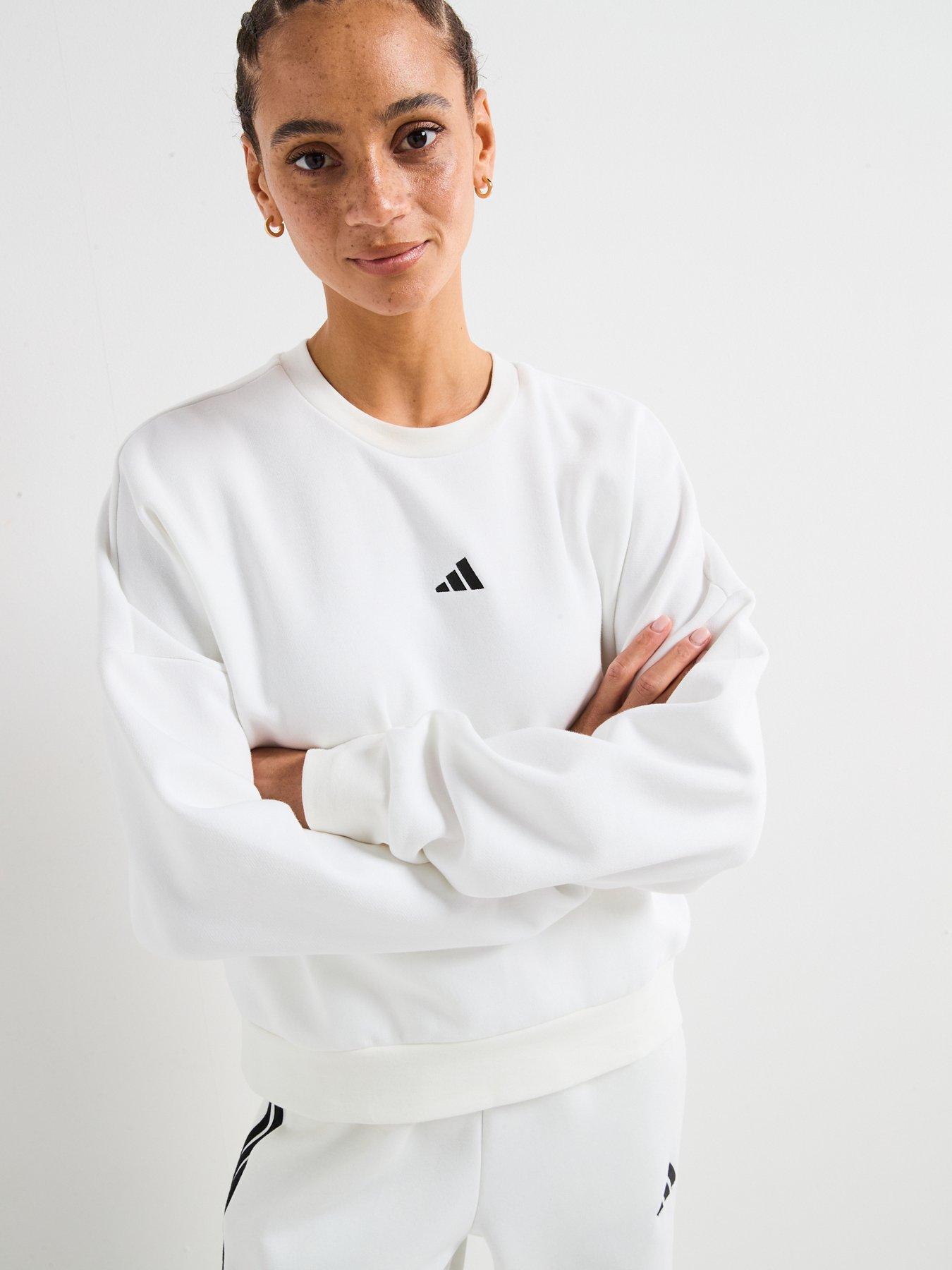 Image 4 of 6 of adidas Sportswear Women's Essentials Feel Cozy Sweatshirt - White