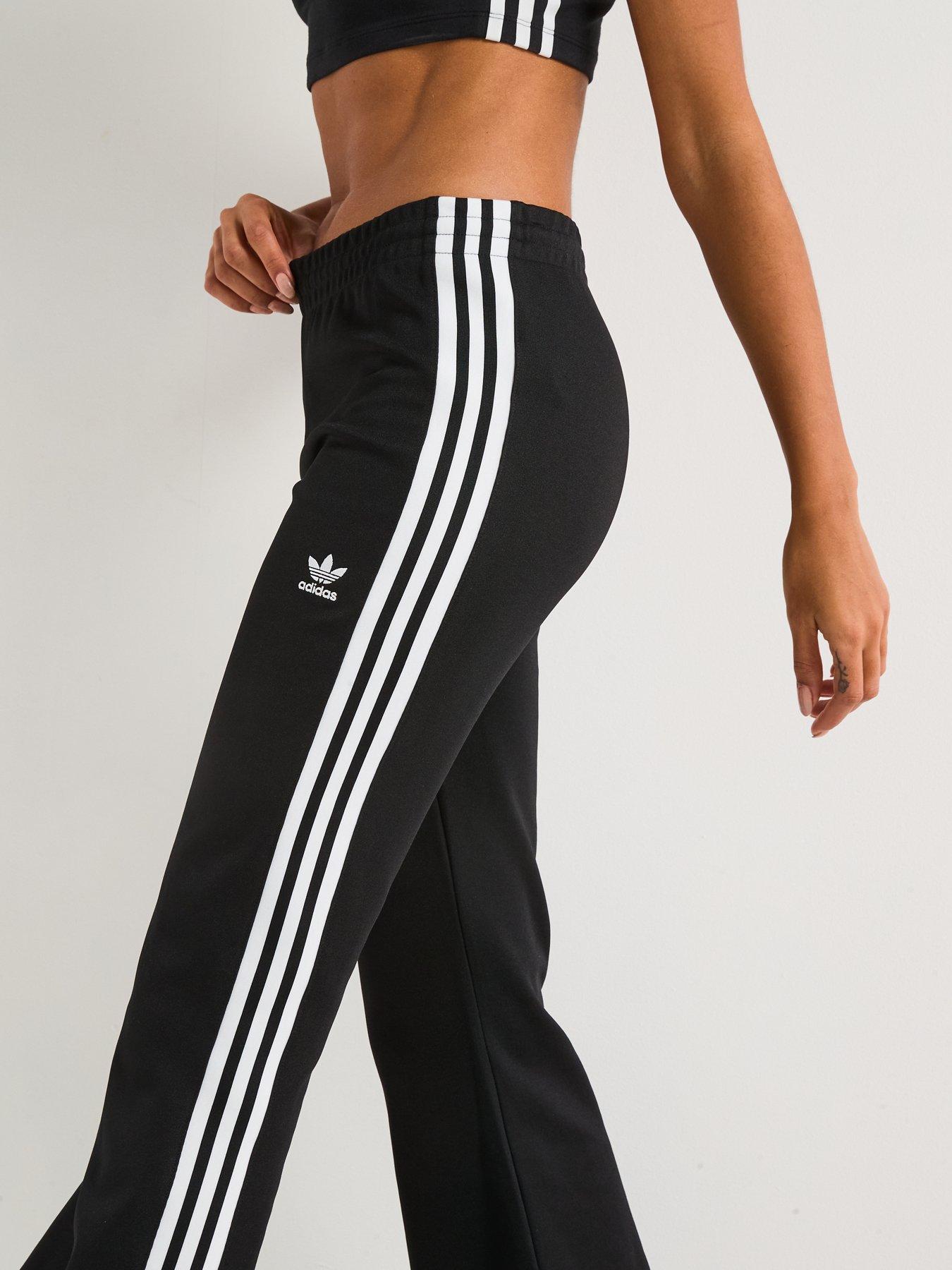 adidas Originals Womens 3-stripes Flared Track Pants Black Very