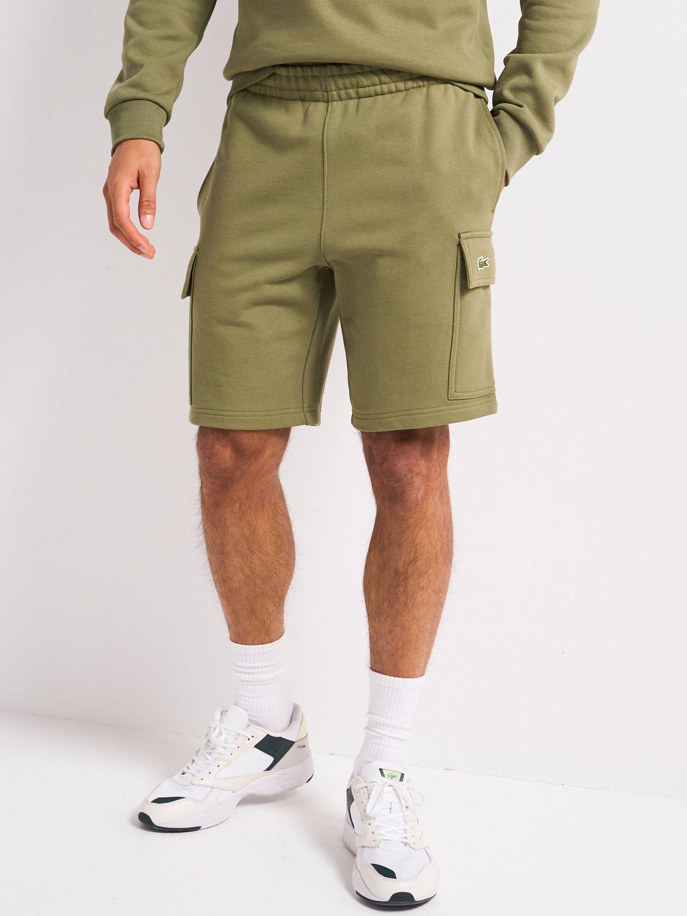 undefined Regular Fit Cargo Sweat Shorts - Khaki