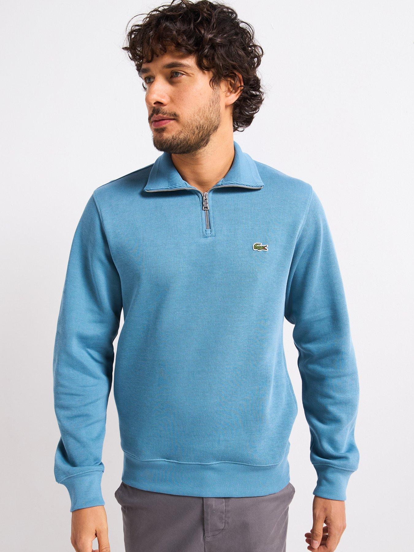 undefined Regular Fit 1/4 Zip Sweat Top - Blue