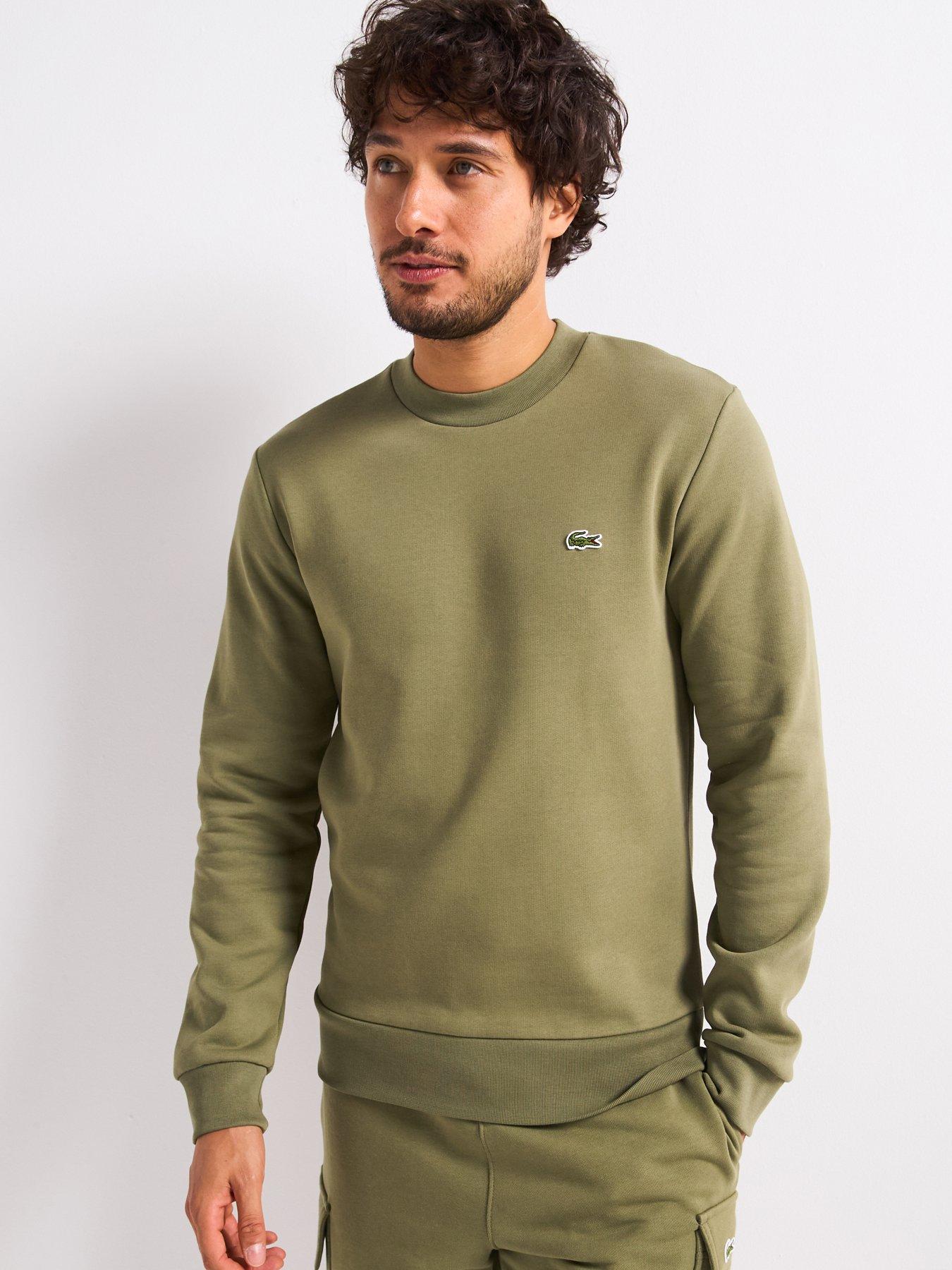 undefined Classic Fit Brushed Fleece Crew Sweat - Khaki