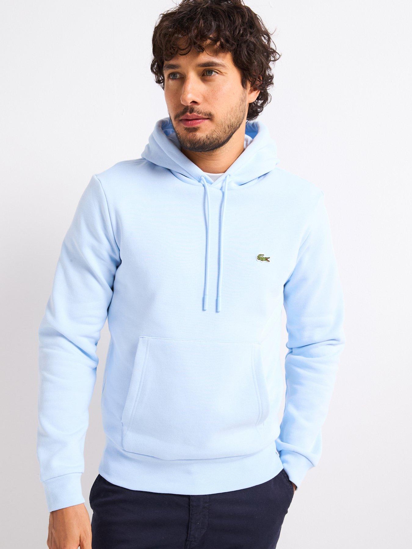 undefined Classic Fit Brushed Fleece Hoodie - Light Blue