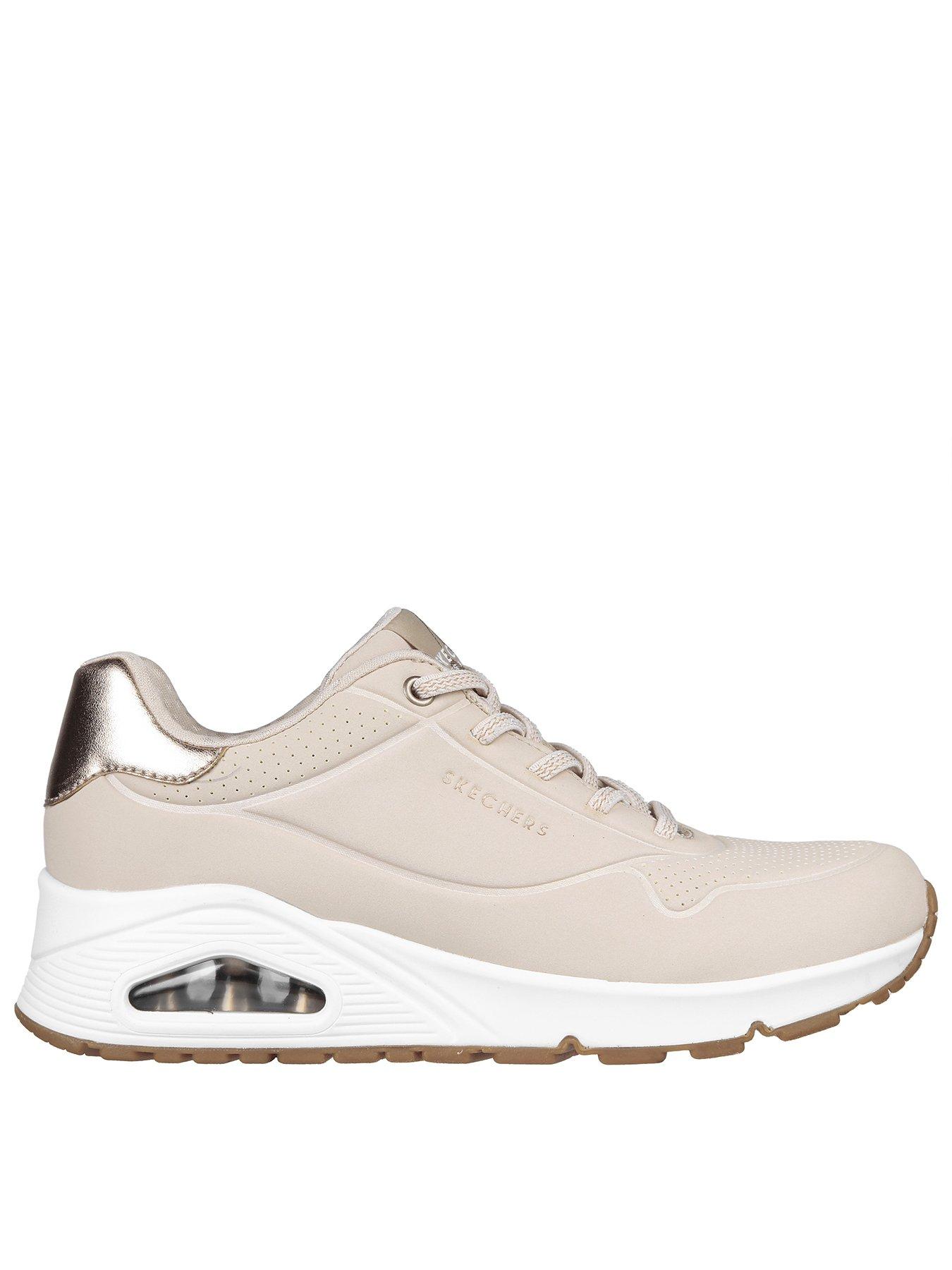 undefined Durabuck Metallic Trimmed Lace Slip On Sneakers - Natural