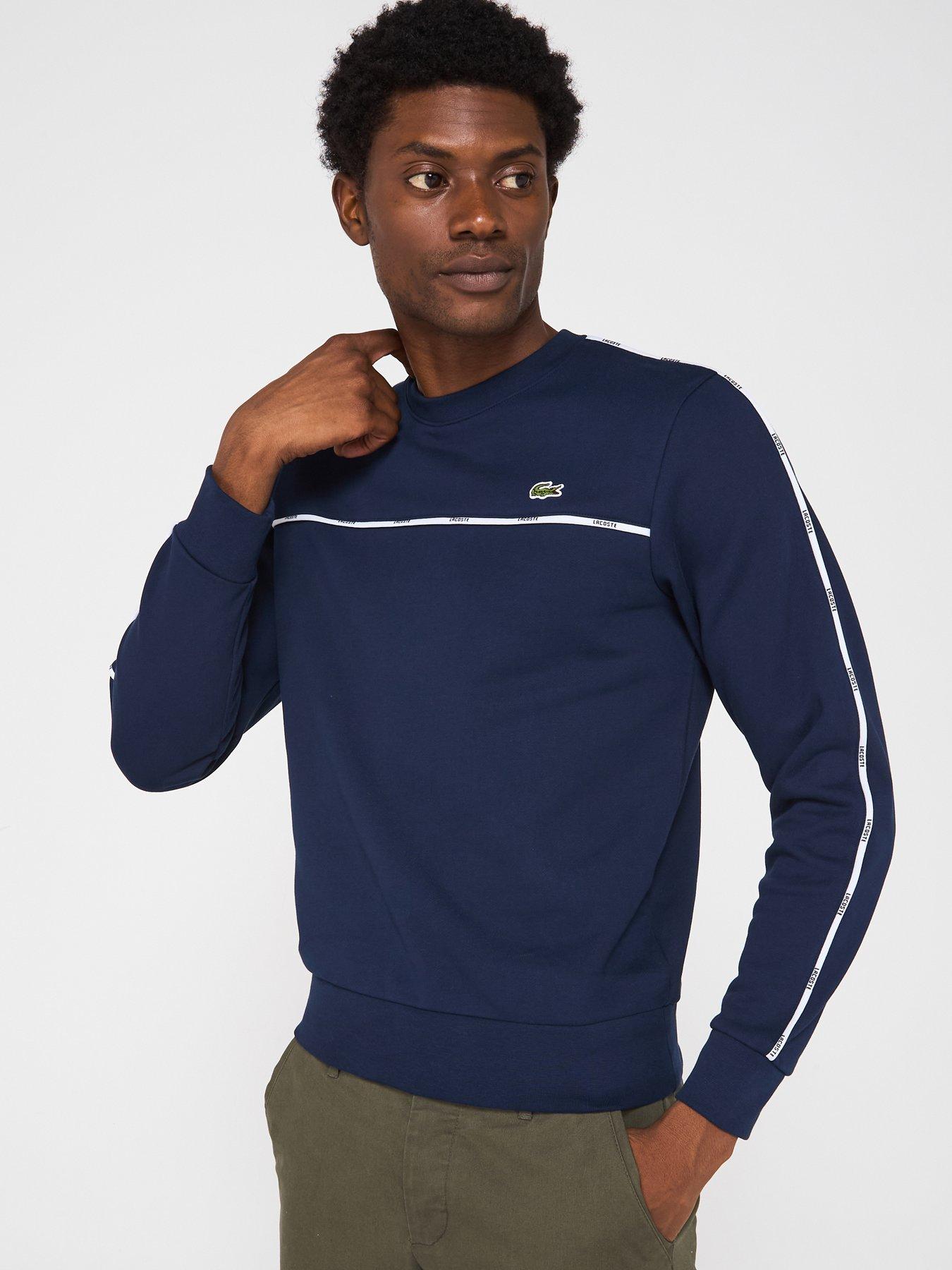 undefined Classic Fit Trim Crew Sweat - Navy