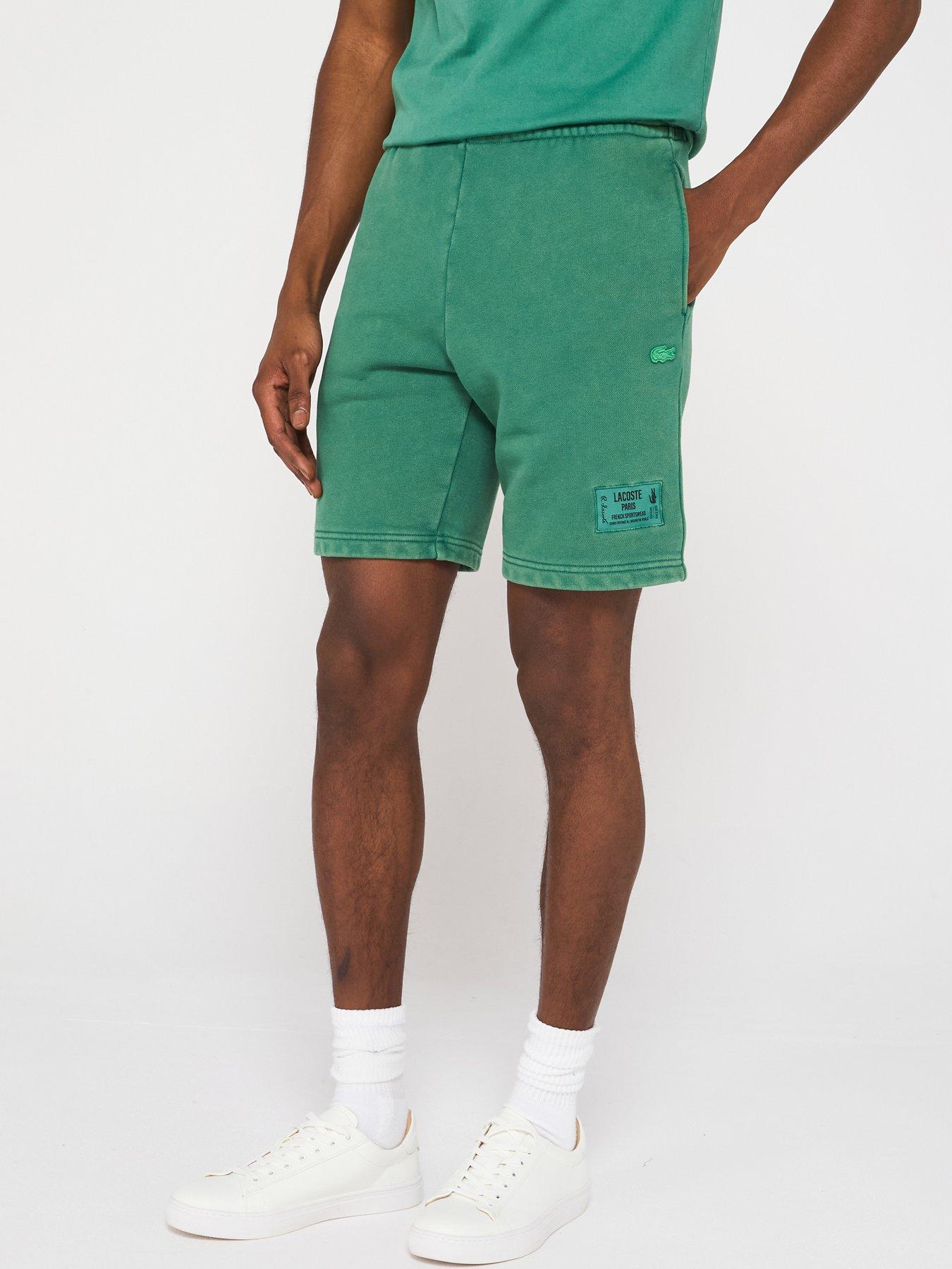 undefined Regular Fit Washed Fleece Shorts - Green