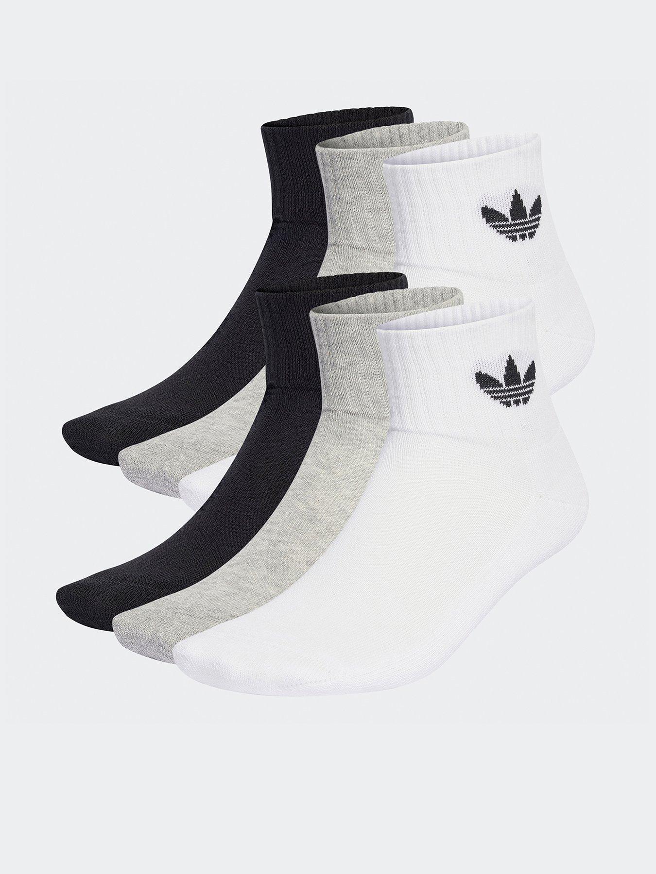adidas Originals Womens Mid Ankle Socks Pairs White Very