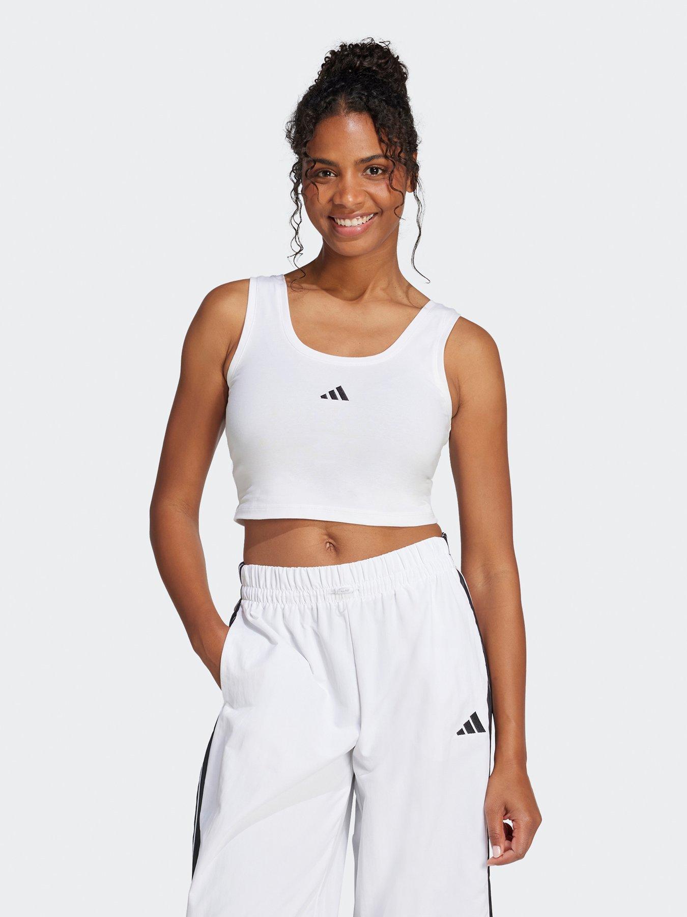 undefined Women's Essentials Cotton Tank Top - White/Black