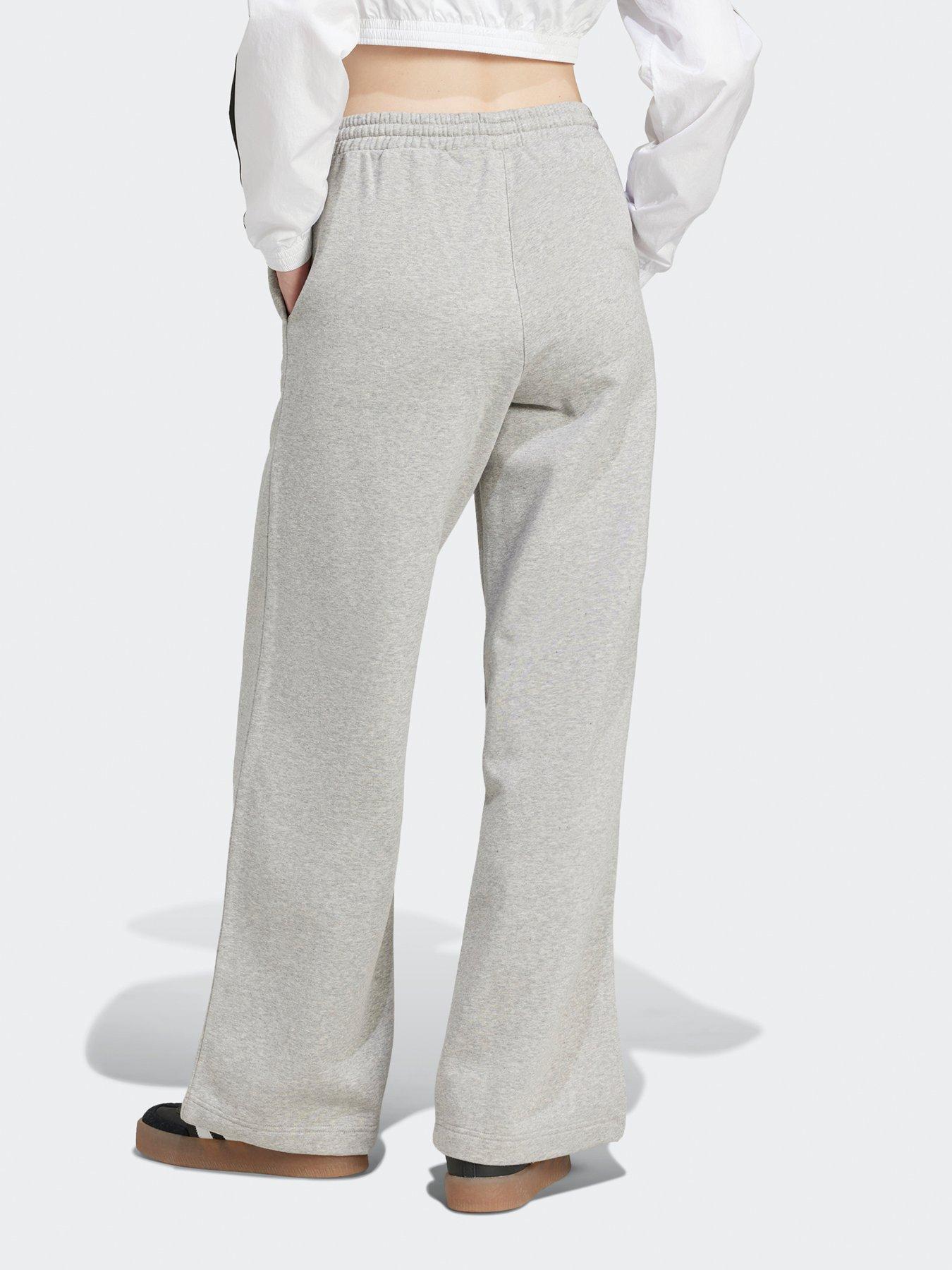 adidas Originals Womens Wide Leg Fleece Joggers Grey Very