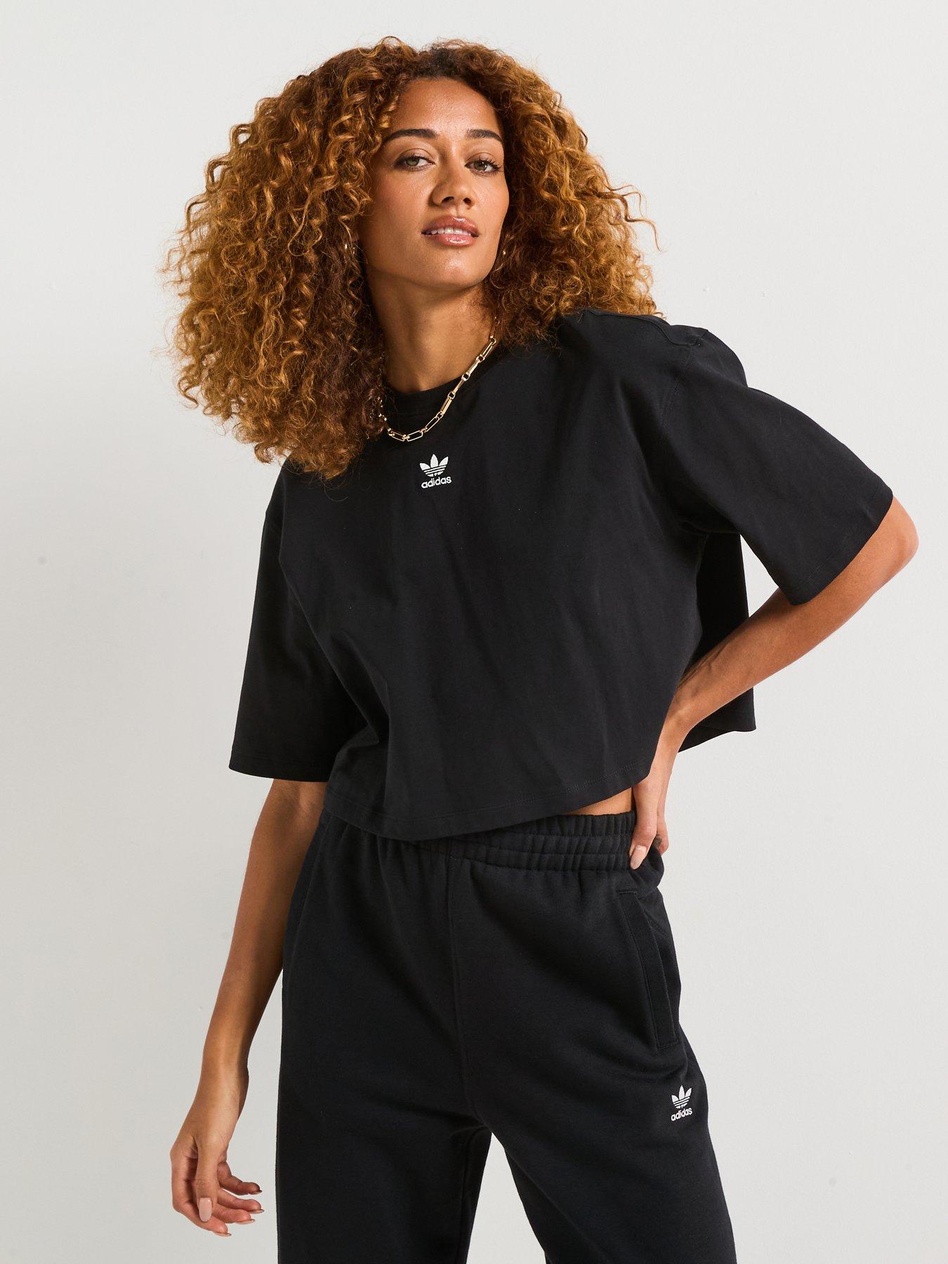undefined Womens Essentials Crop T-Shirt - Black