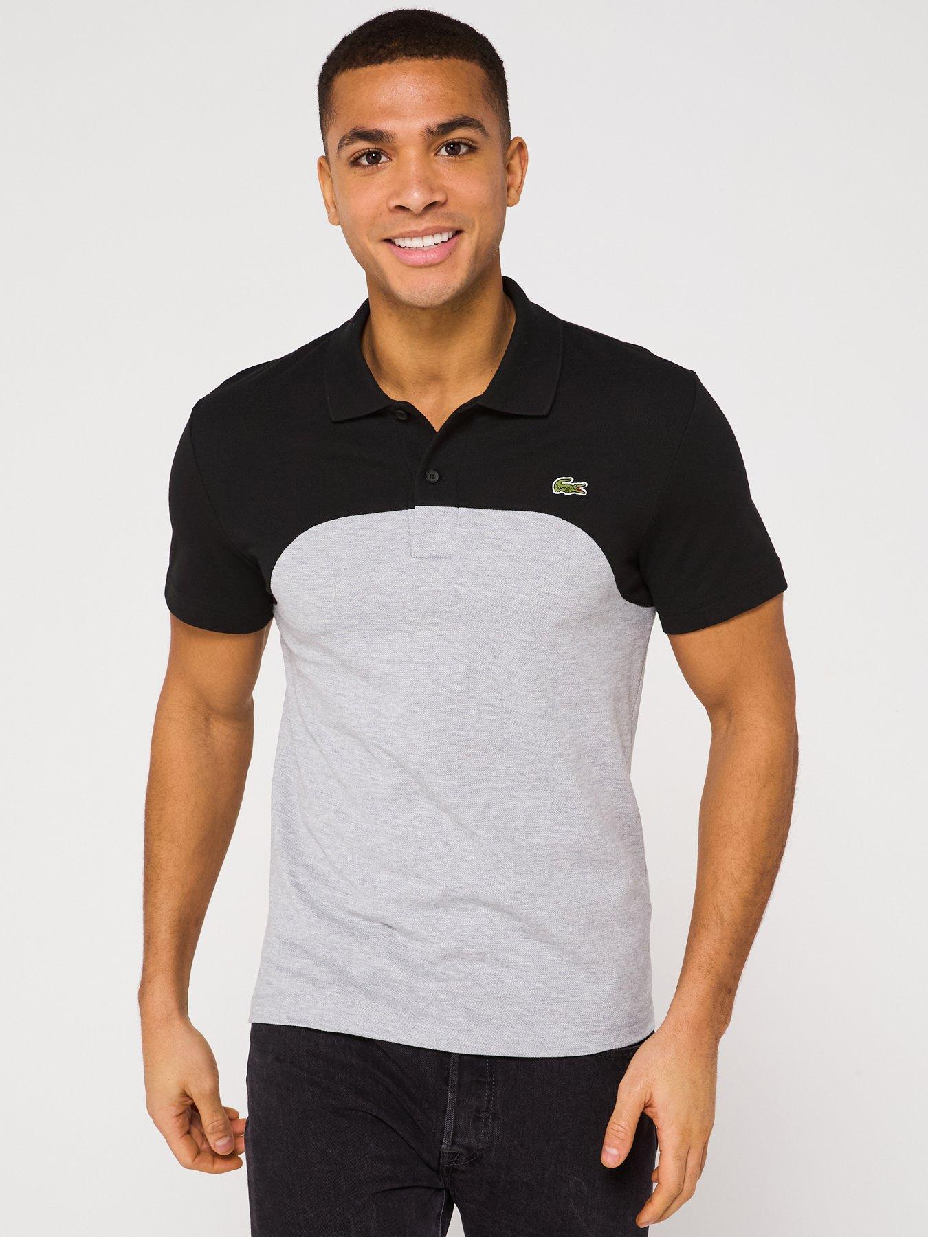 undefined Lacoste L12.12 Classic Fit Colourblock Piqué Polo Shirt -grey