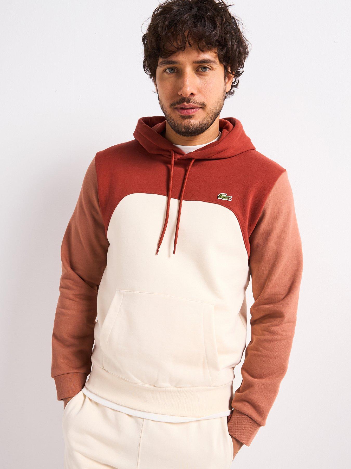 undefined Classic Fit Colourblock Hoodie - Brown