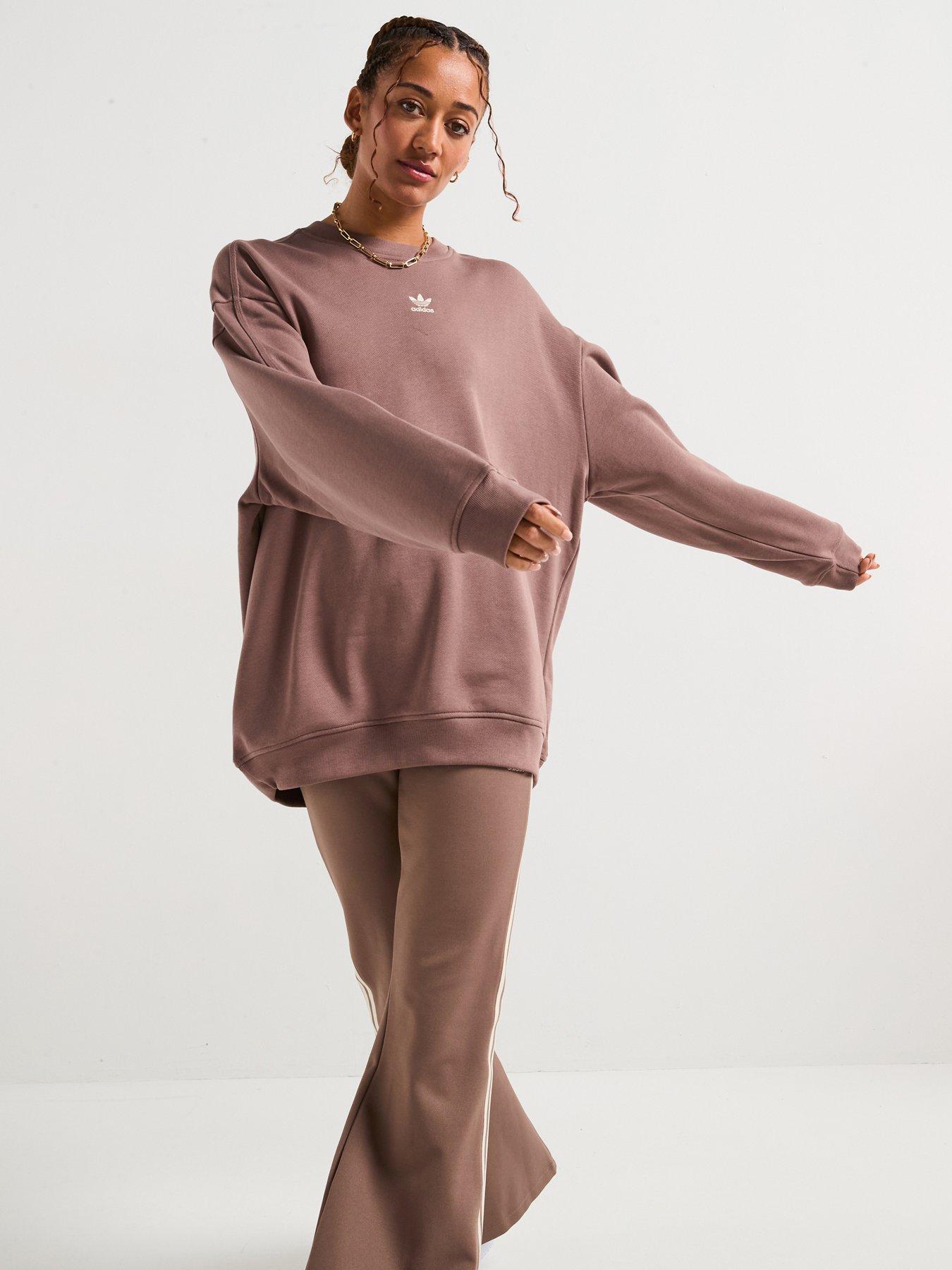 undefined Womens Essentials Oversized French Terry Sweatshirt - Brown