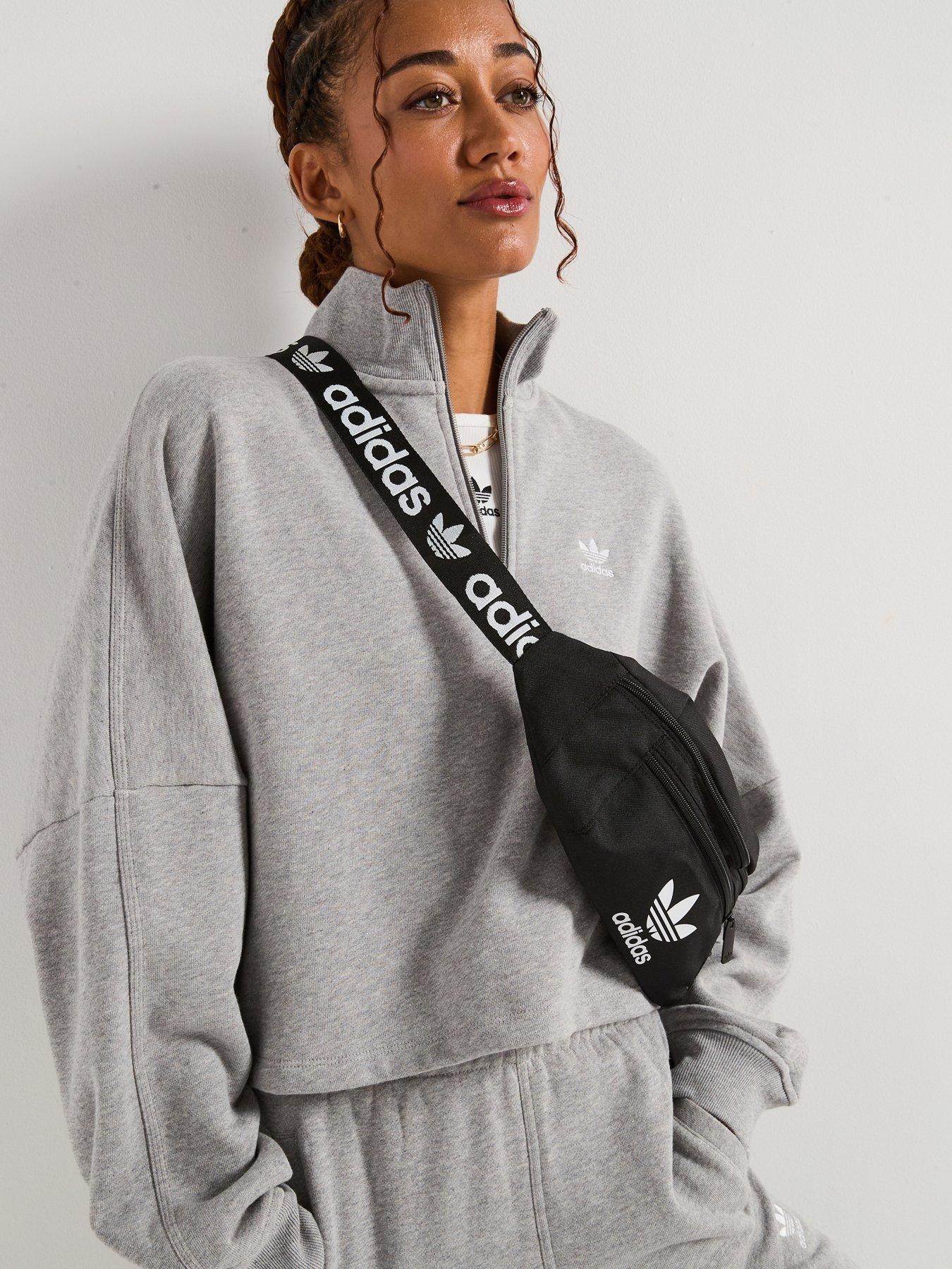 adidas Originals Womens Essentials French Terry 1/2 Zip Sweatshirt - Grey