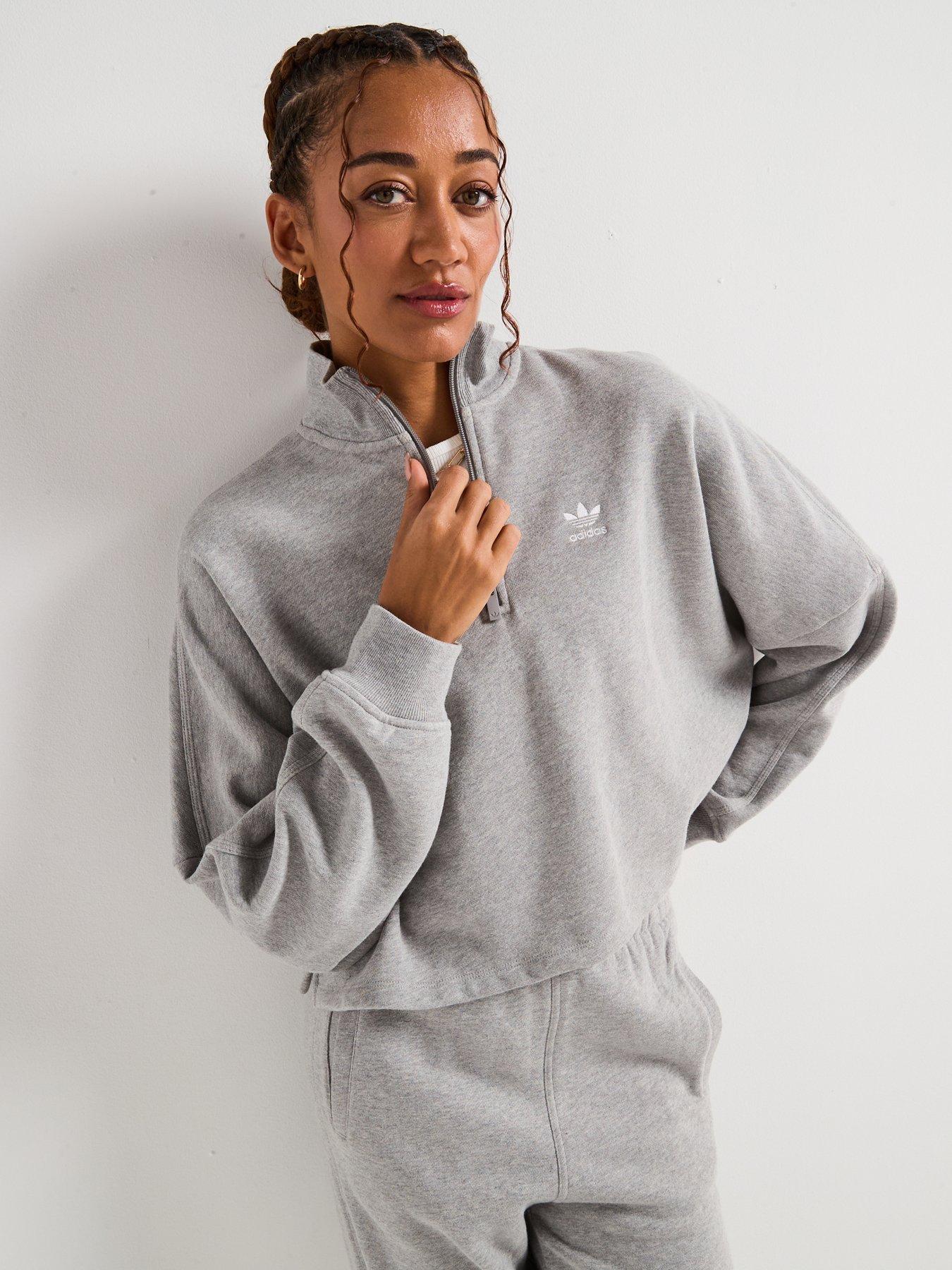adidas Originals Womens Essentials French Terry 1/2 Zip Sweatshirt