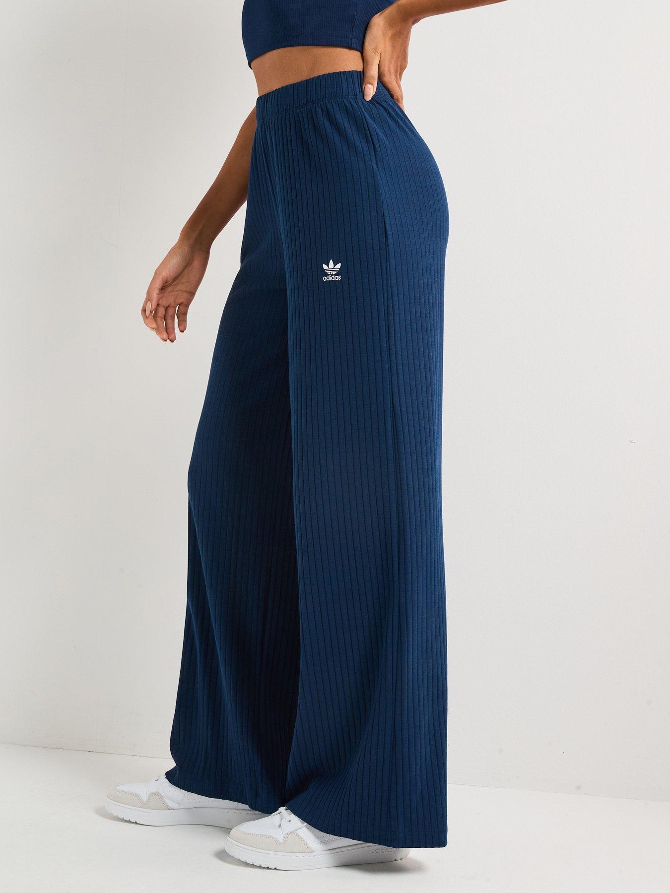 undefined Womens Essentials Wide Rib Pants - Blue