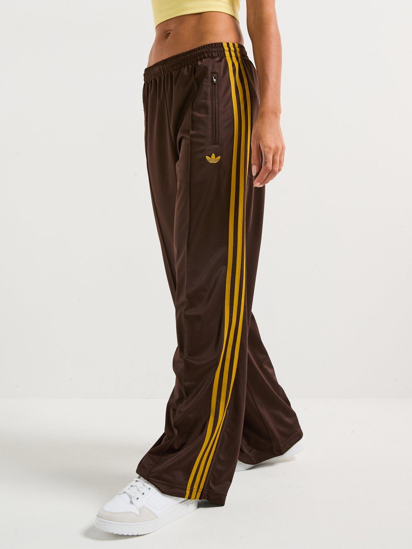 adidas Originals Womens Classic Firebird Tracksuit Bottoms Brown