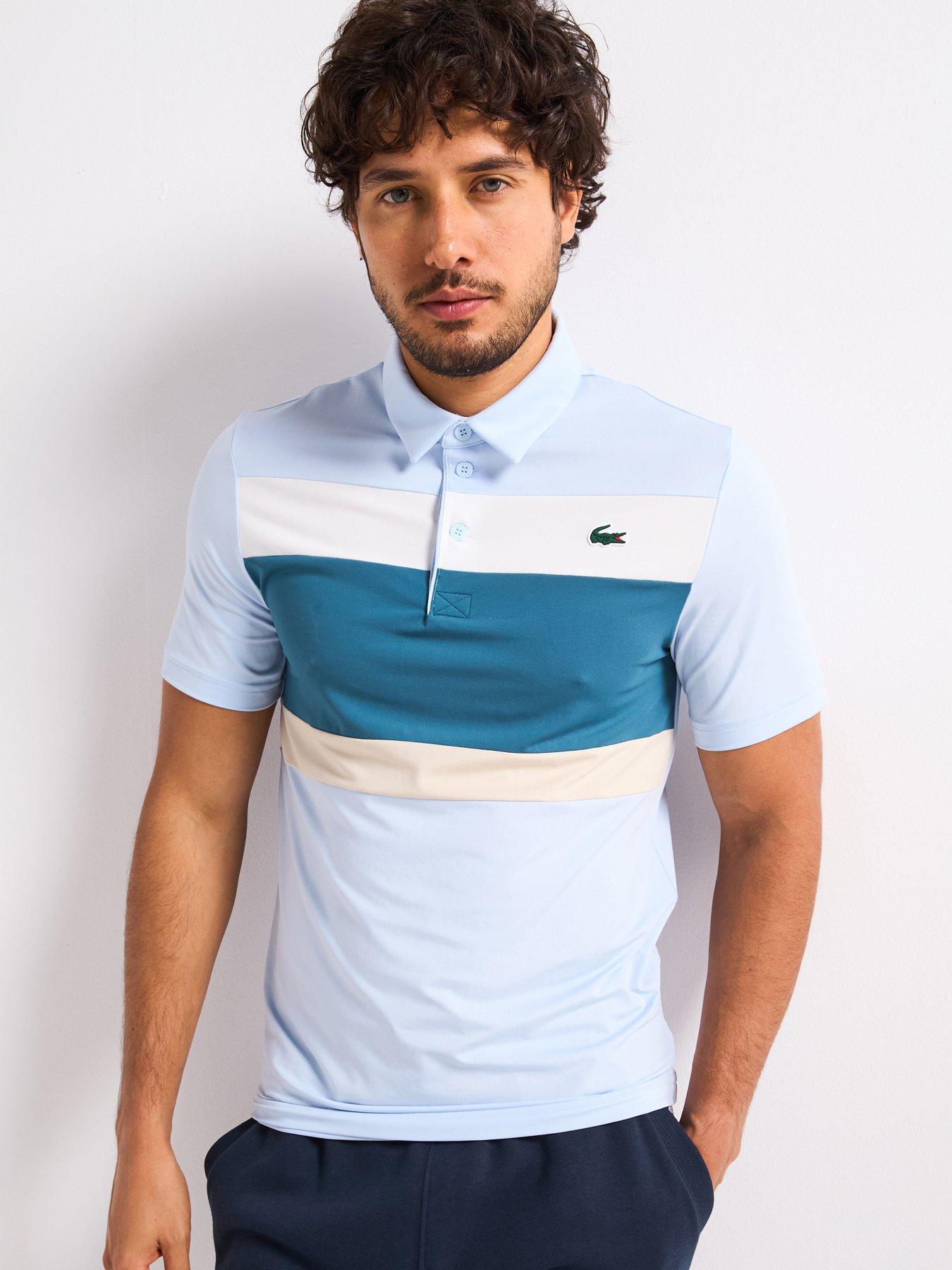 undefined Regular Fit Ultra Dry Stretch Jersey Golf Polo Shirt - Light Blue
