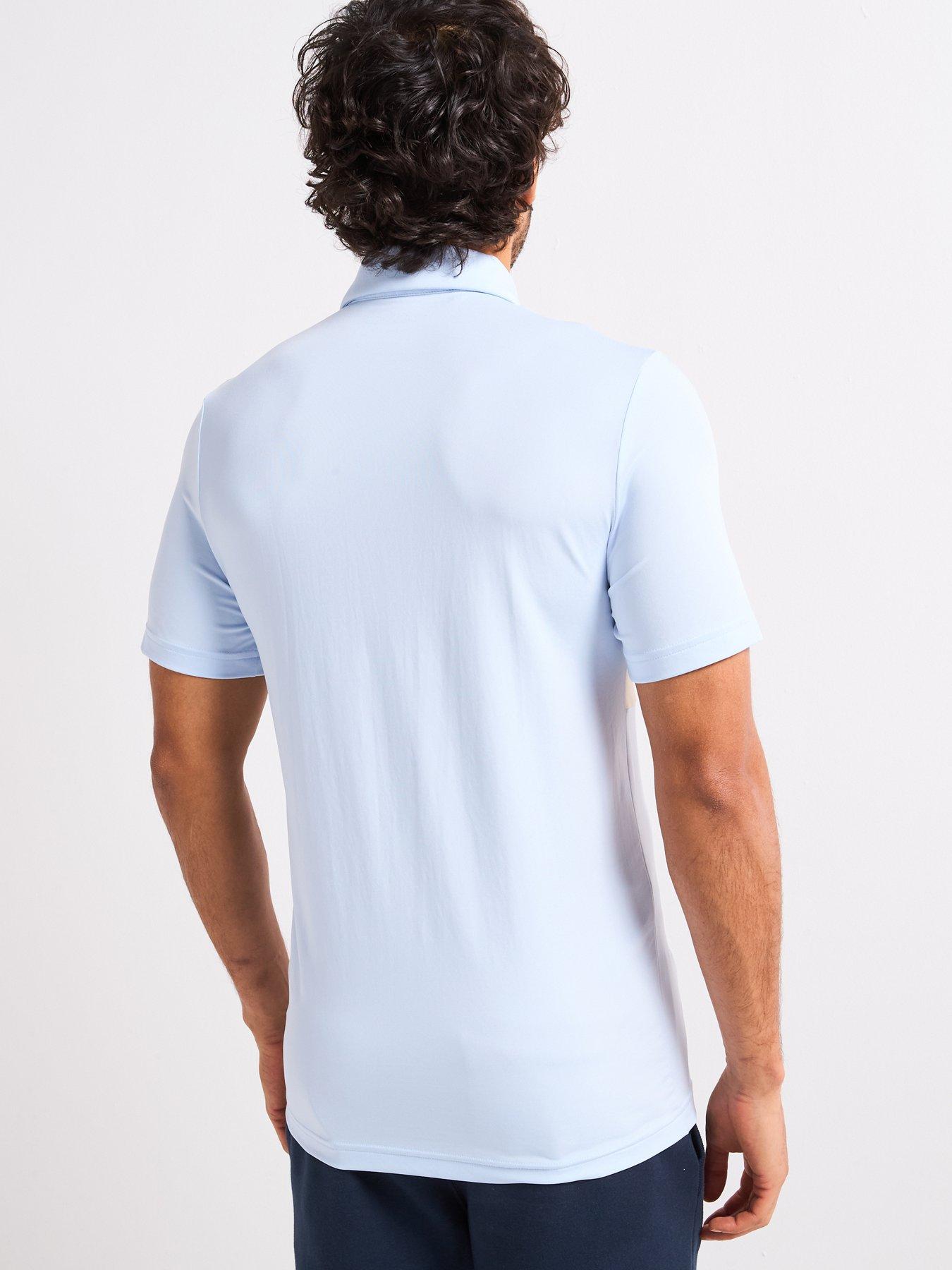 Image 2 of 4 of Lacoste Regular Fit Ultra Dry Stretch Jersey Golf Polo Shirt - Light Blue