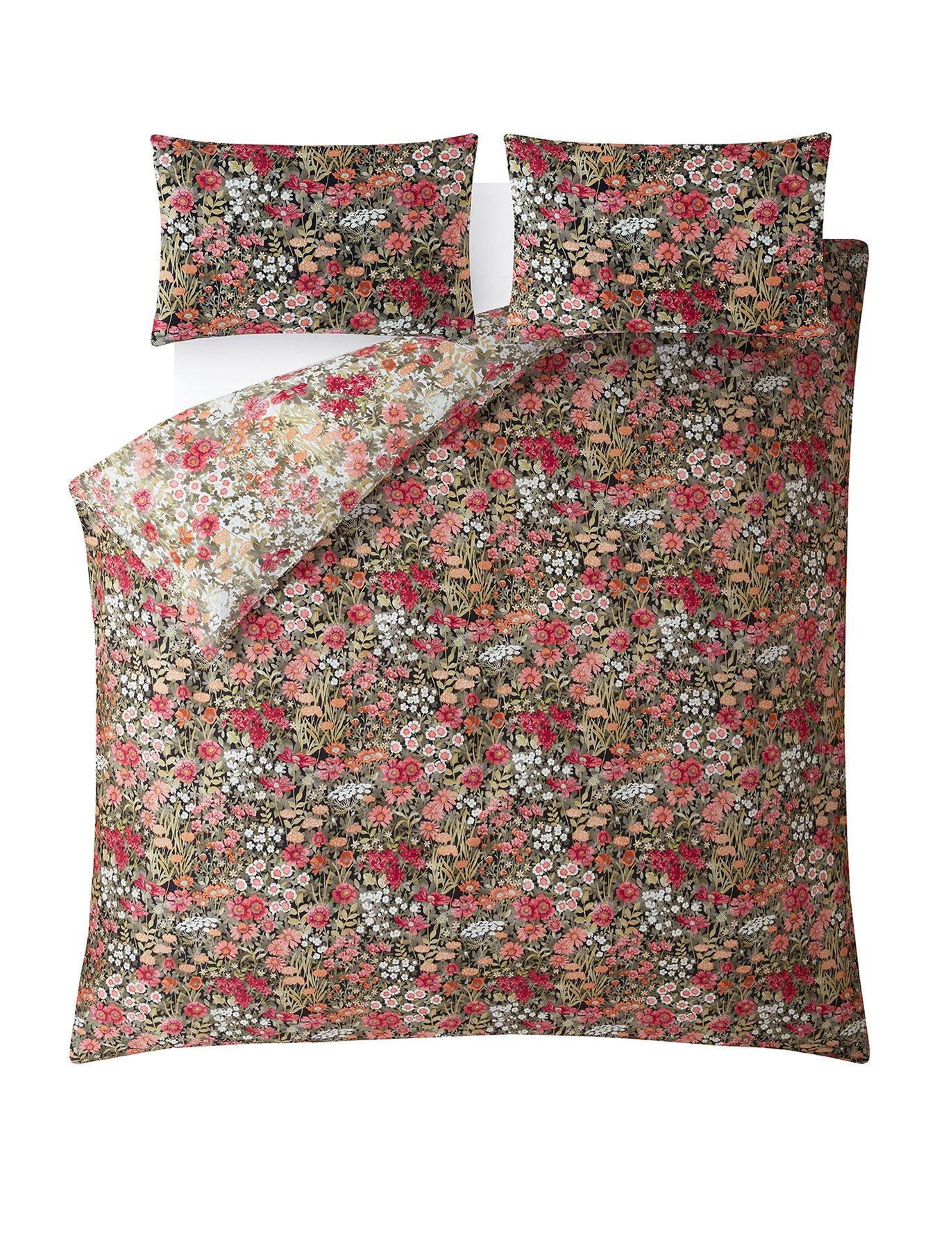 Image 2 of 8 of Graham & Brown Wallflower Rust Black Duvet Set