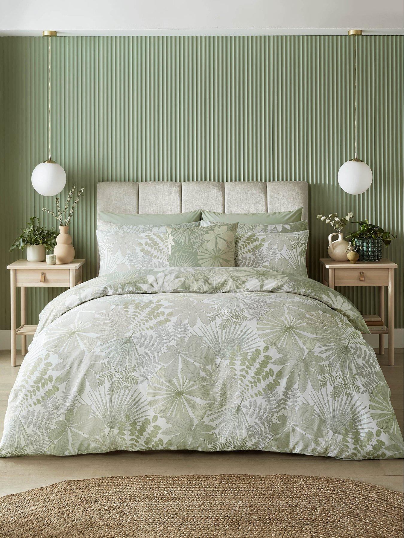 Product photograph of Graham Brown Bohemia Sage100 Cotton Sateen Duvet Set from very.co.uk