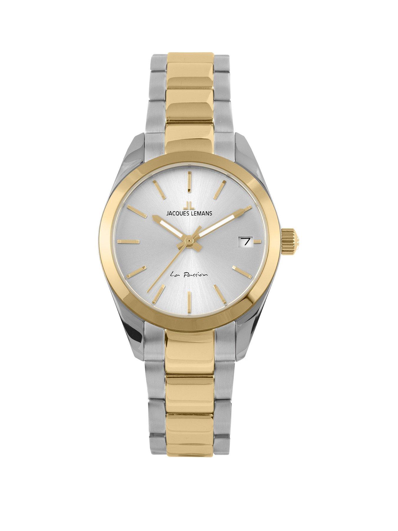 Product photograph of Jacques Lemans La Passion Stainless Steel Two-tone Women S Watch from very.co.uk