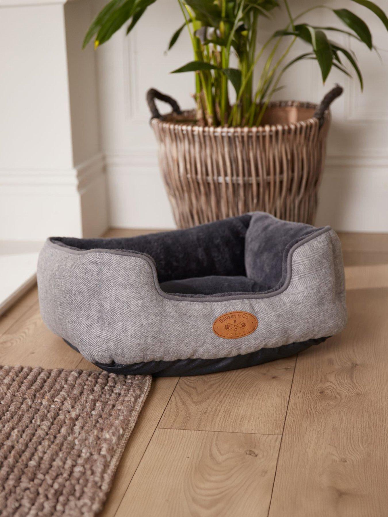 Banbury & Co Herringbone Luxury Pet Bed - Grey
