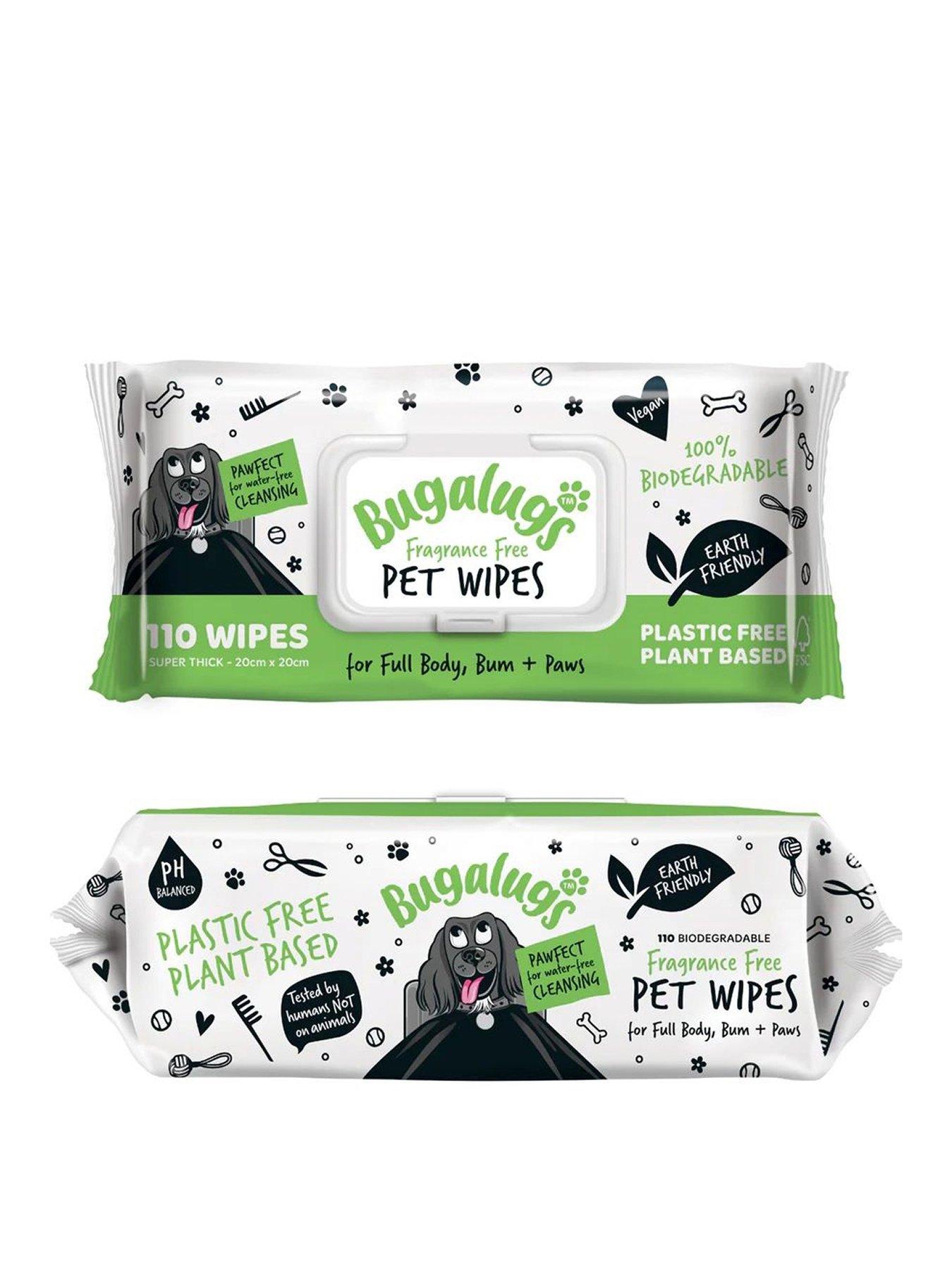 Bugalugs Pet Wipes (110 Large Plastic Free plant based