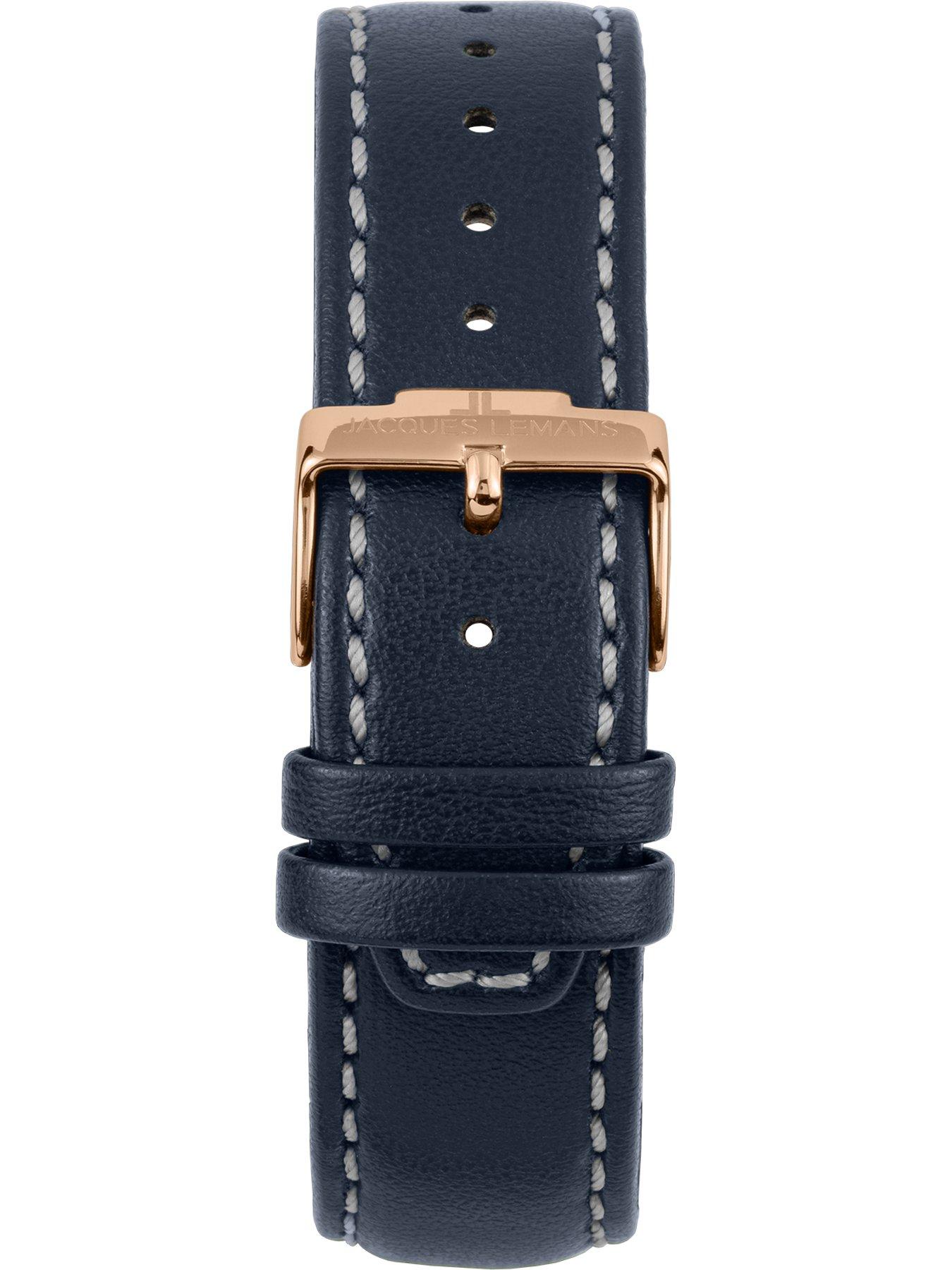 Image 5 of 6 of Jacques Lemans Power Solar Chronograph Strap Rose Gold Plated Mens Watch