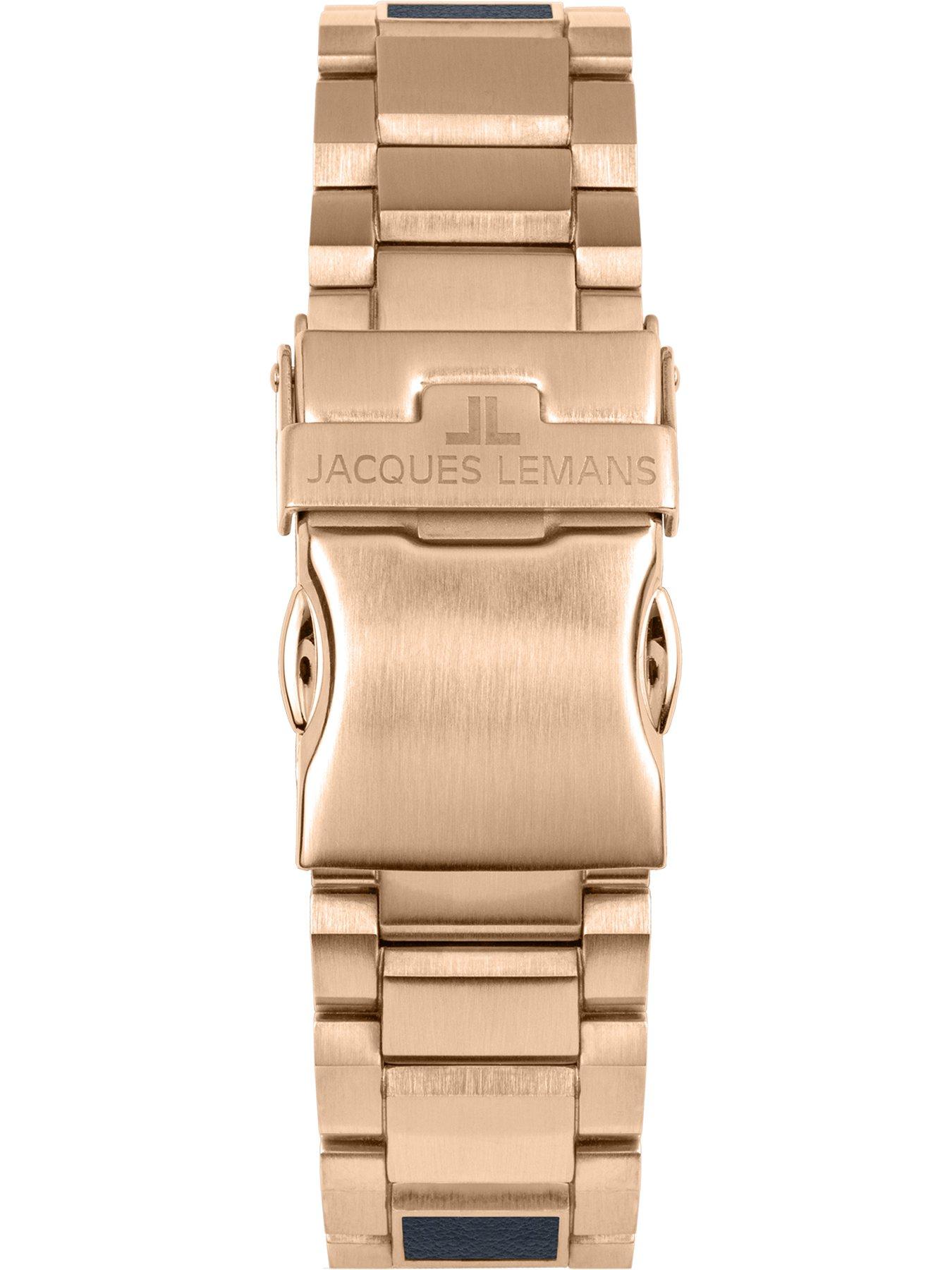 Jacques lemans rose gold watch deals